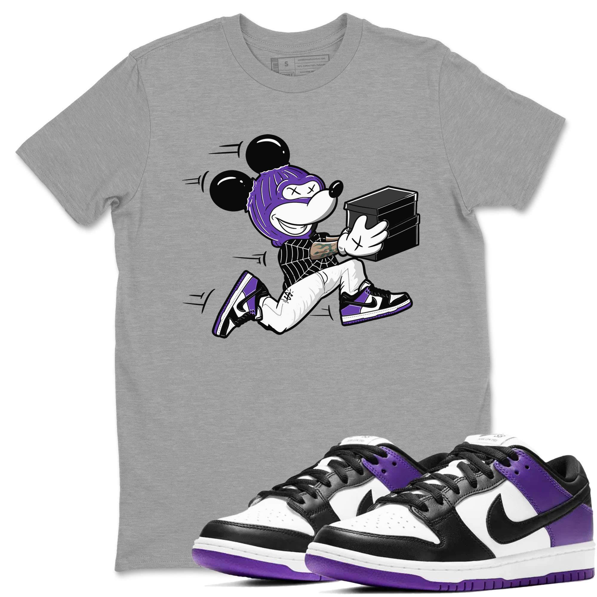 Thief Mouse snkmatch Tees - Dunk Low Court Purple