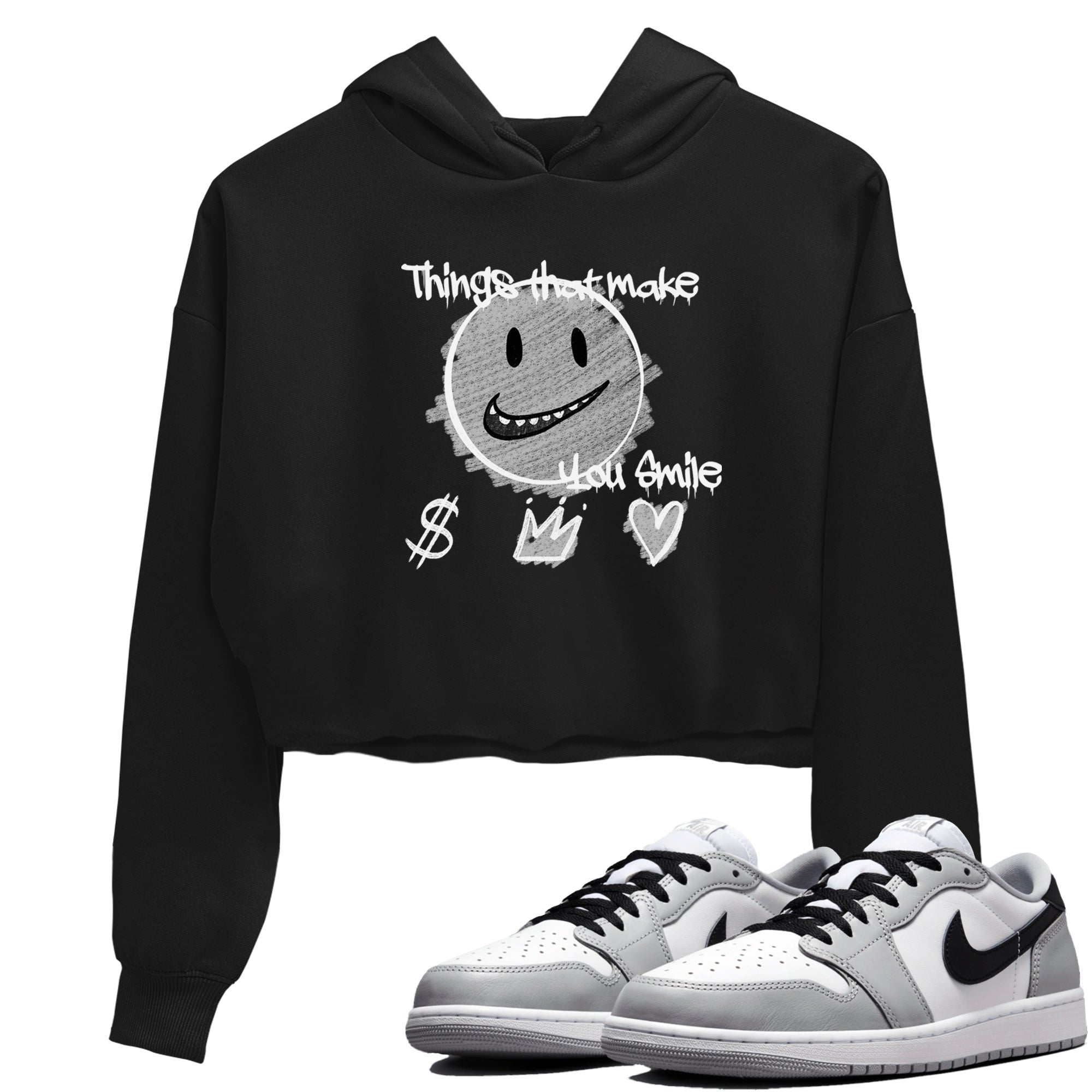 Things That Make You Smile snkmatch Women's Top - Air Jordan 1 Wolf Grey