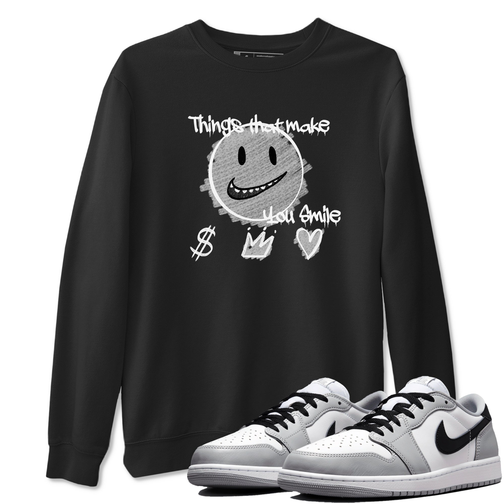Things That Make You Smile snkmatch Tees - Air Jordan 1 Wolf Grey