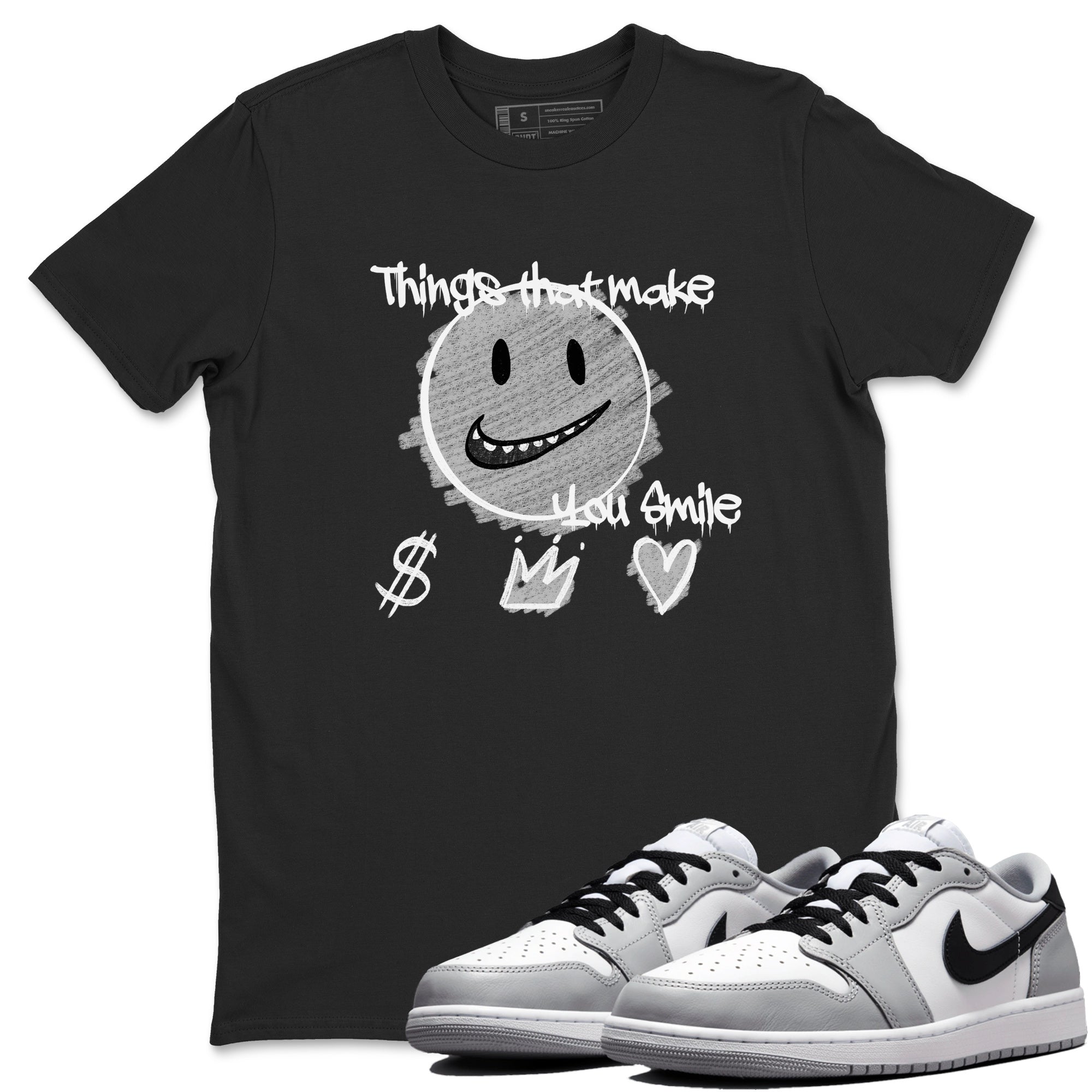 Things That Make You Smile snkmatch Tees - Air Jordan 1 Wolf Grey
