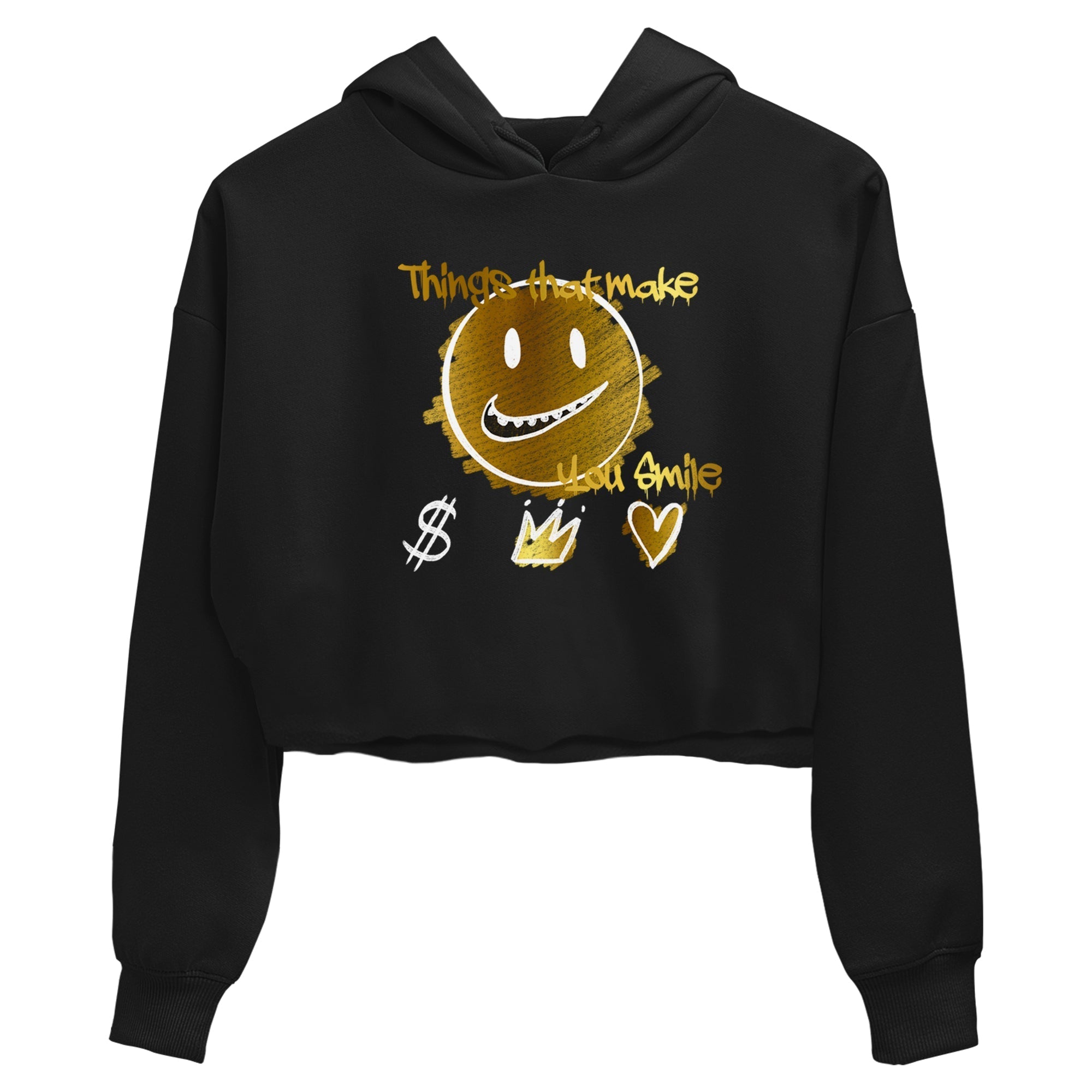 Things That Make You Smile snkmatch Women's Top - Air Jordan 1 Black Metallic Gold