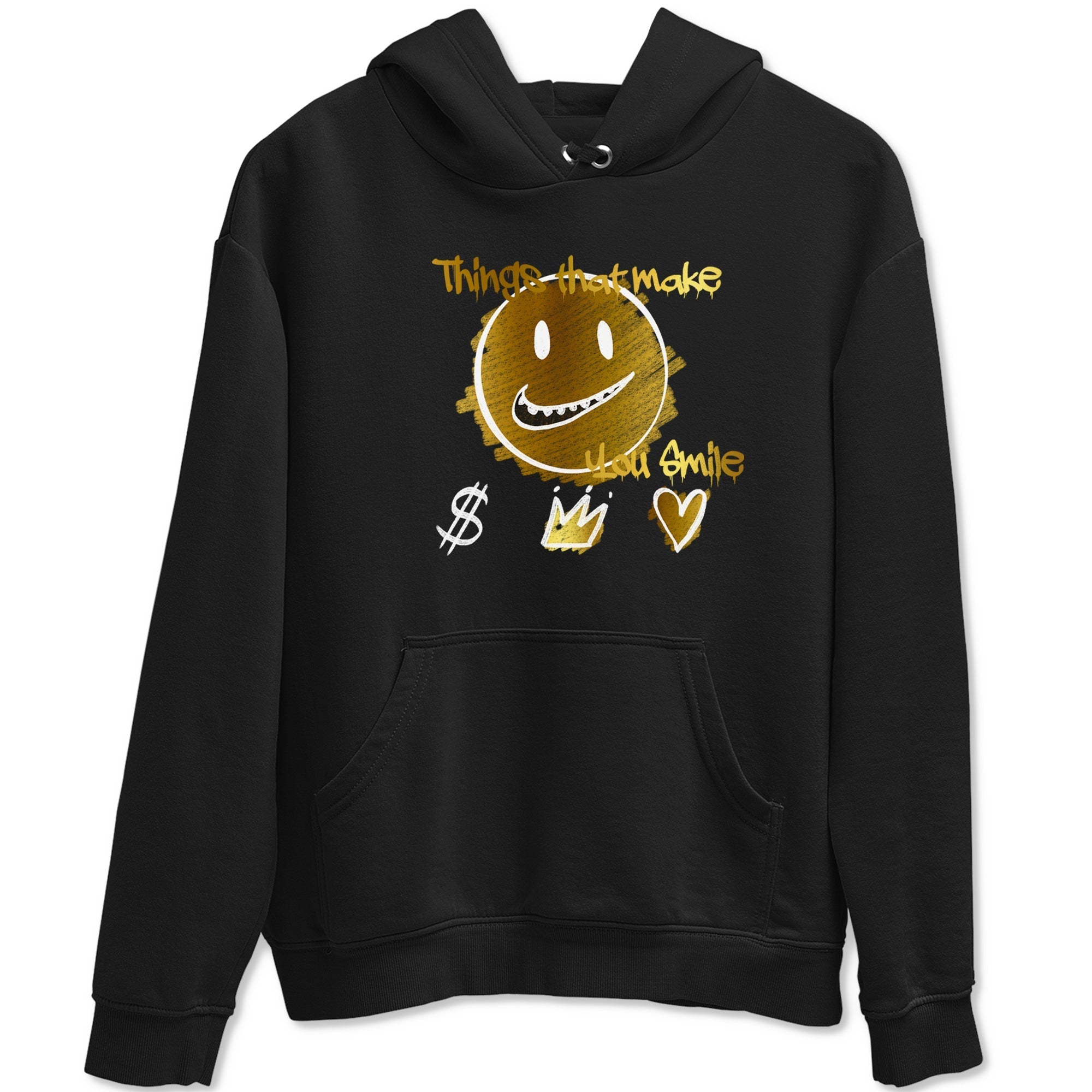 Things That Make You Smile snkmatch Tees - Air Jordan 1 Black Metallic Gold