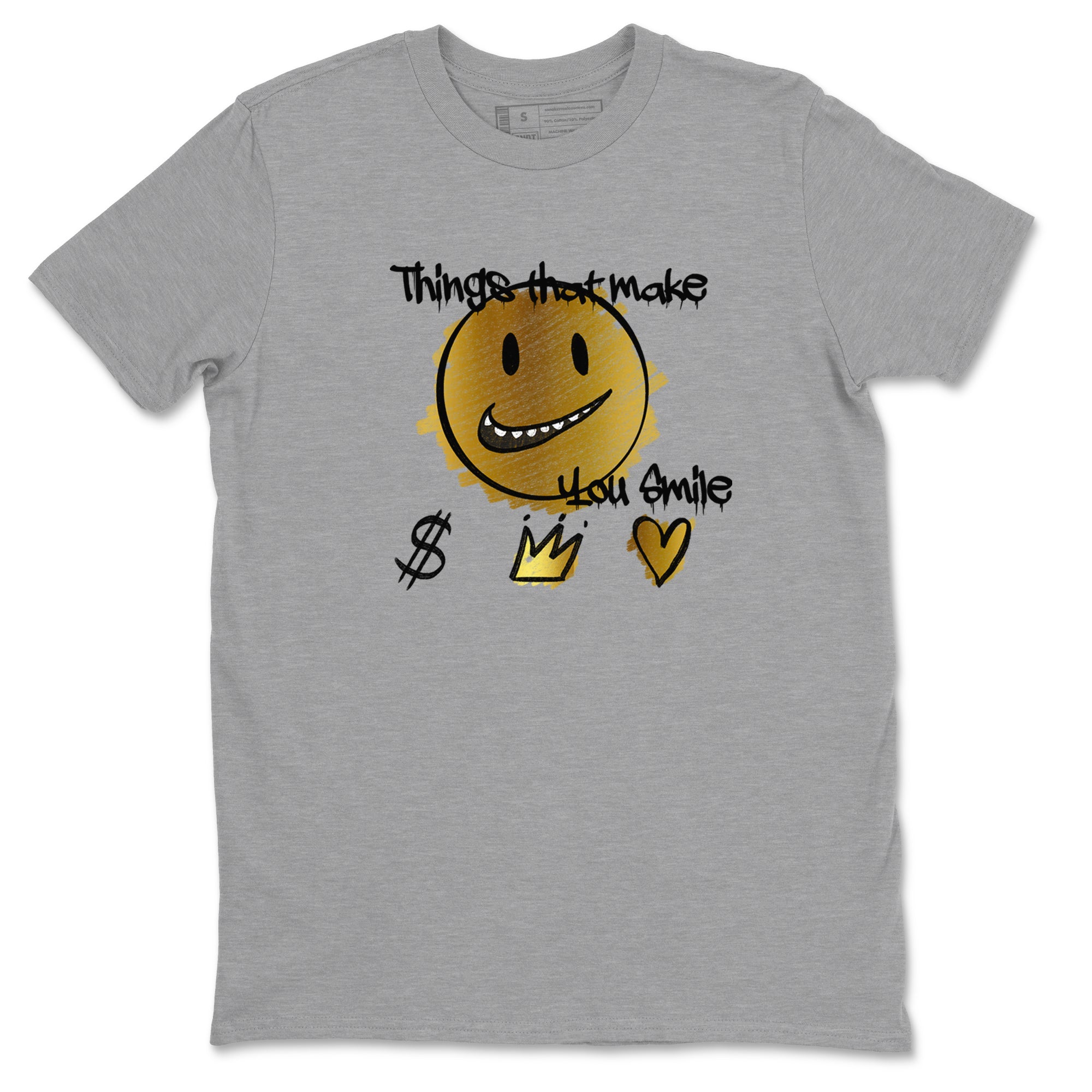 Things That Make You Smile snkmatch Tees - Air Jordan 1 Black Metallic Gold