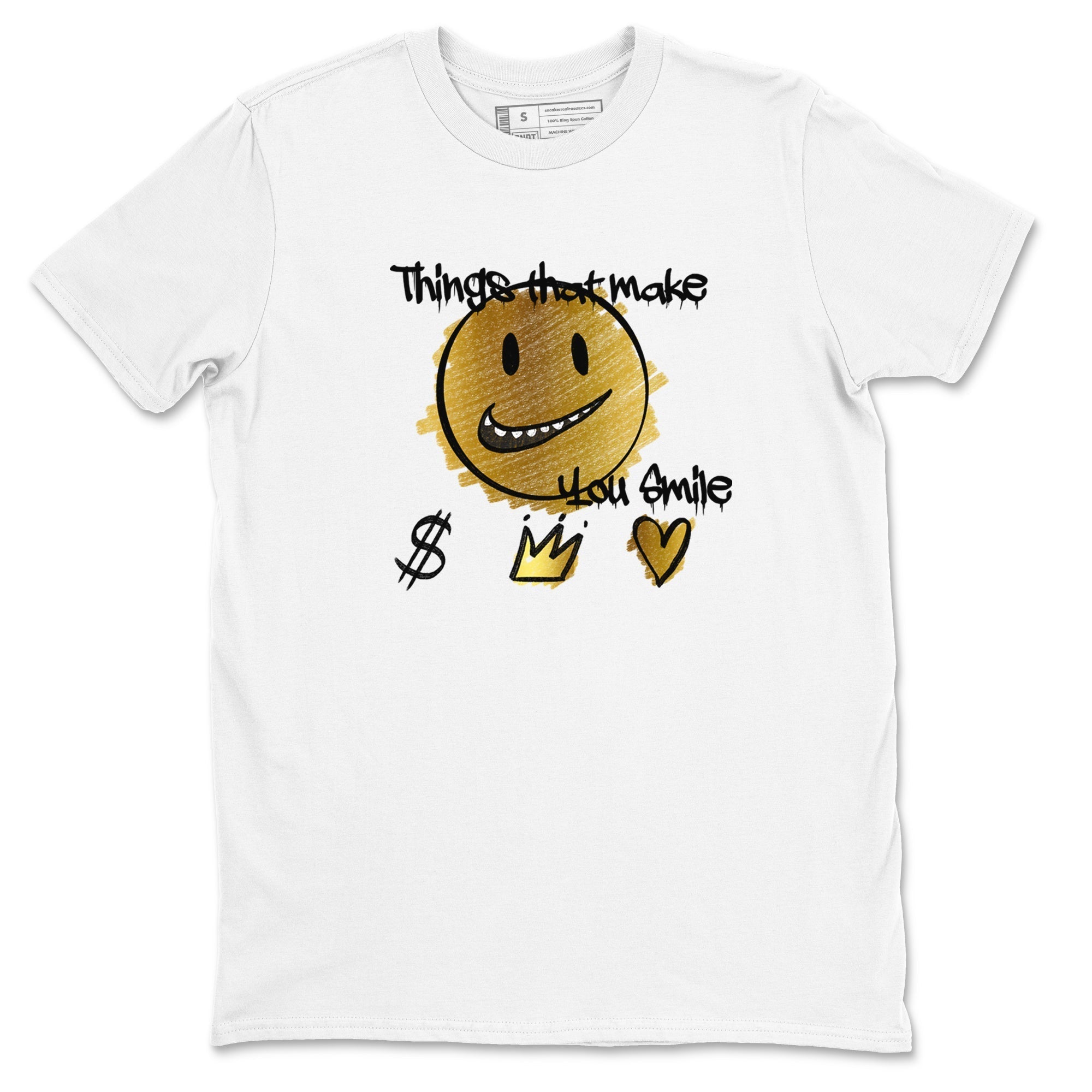 Things That Make You Smile snkmatch Tees - Air Jordan 1 Black Metallic Gold