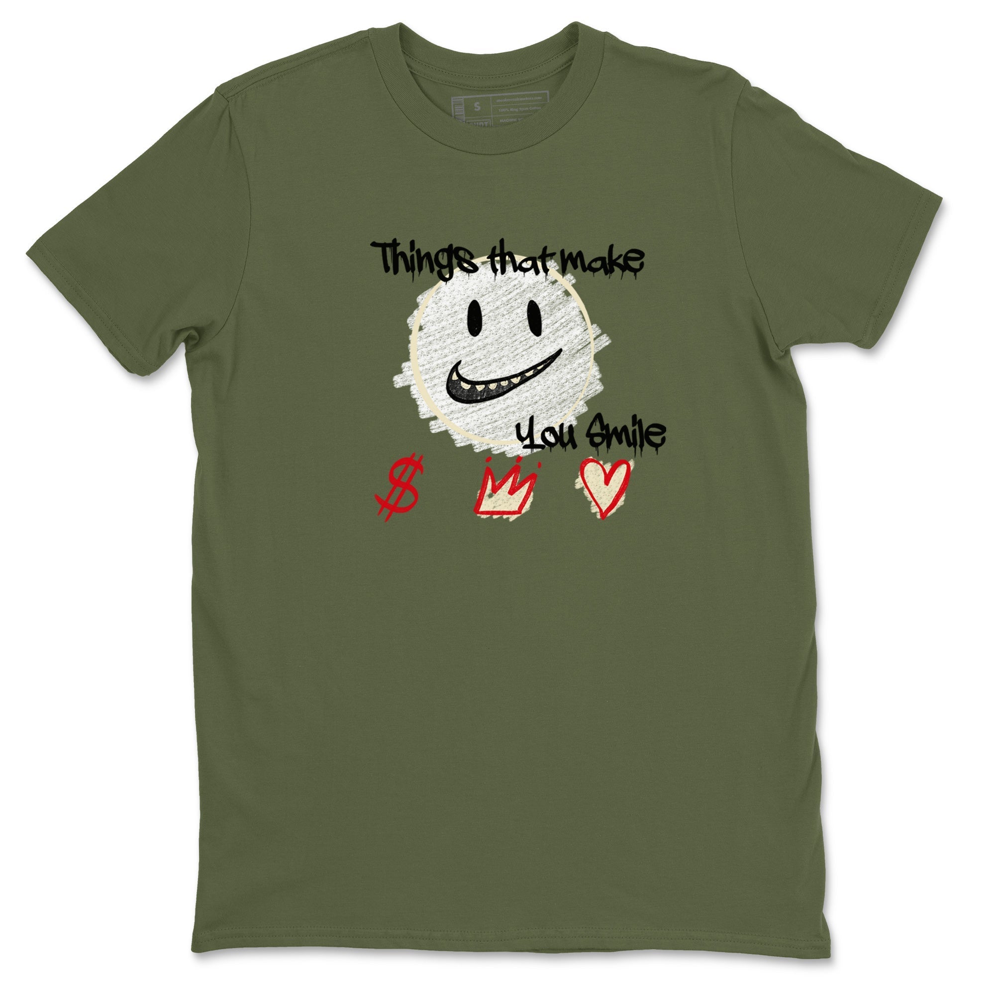 Things That Make You Smile snkmatch Tees - Air Jordan 1 Travis Scott Medium Olive