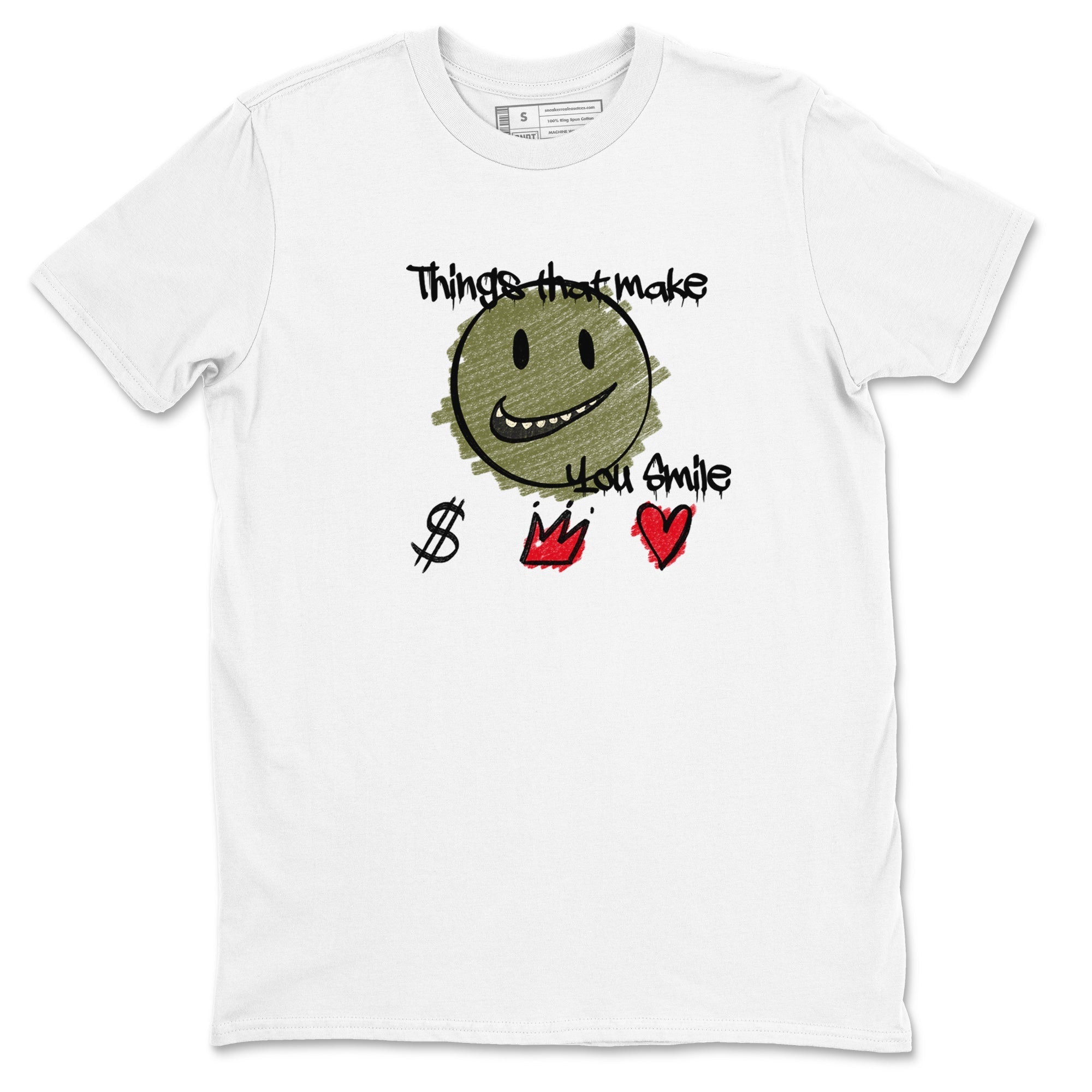 Things That Make You Smile snkmatch Tees - Air Jordan 1 Travis Scott Medium Olive