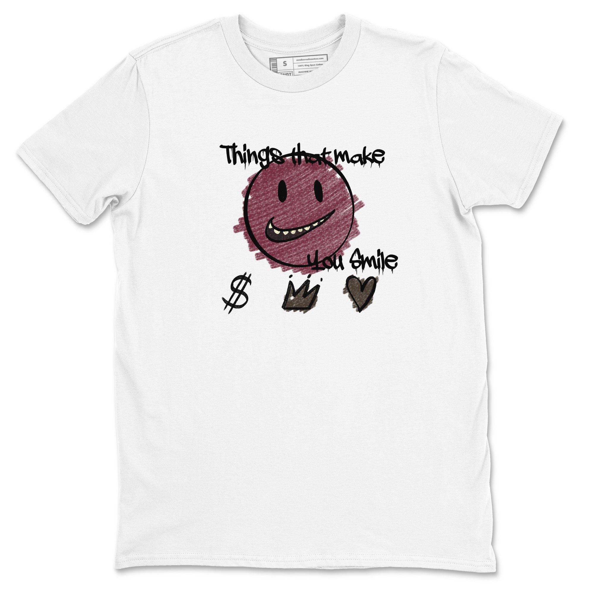 Things That Make You Smile snkmatch Tees - Air Jordan 3 A Ma Maniere x Burgundy Crush