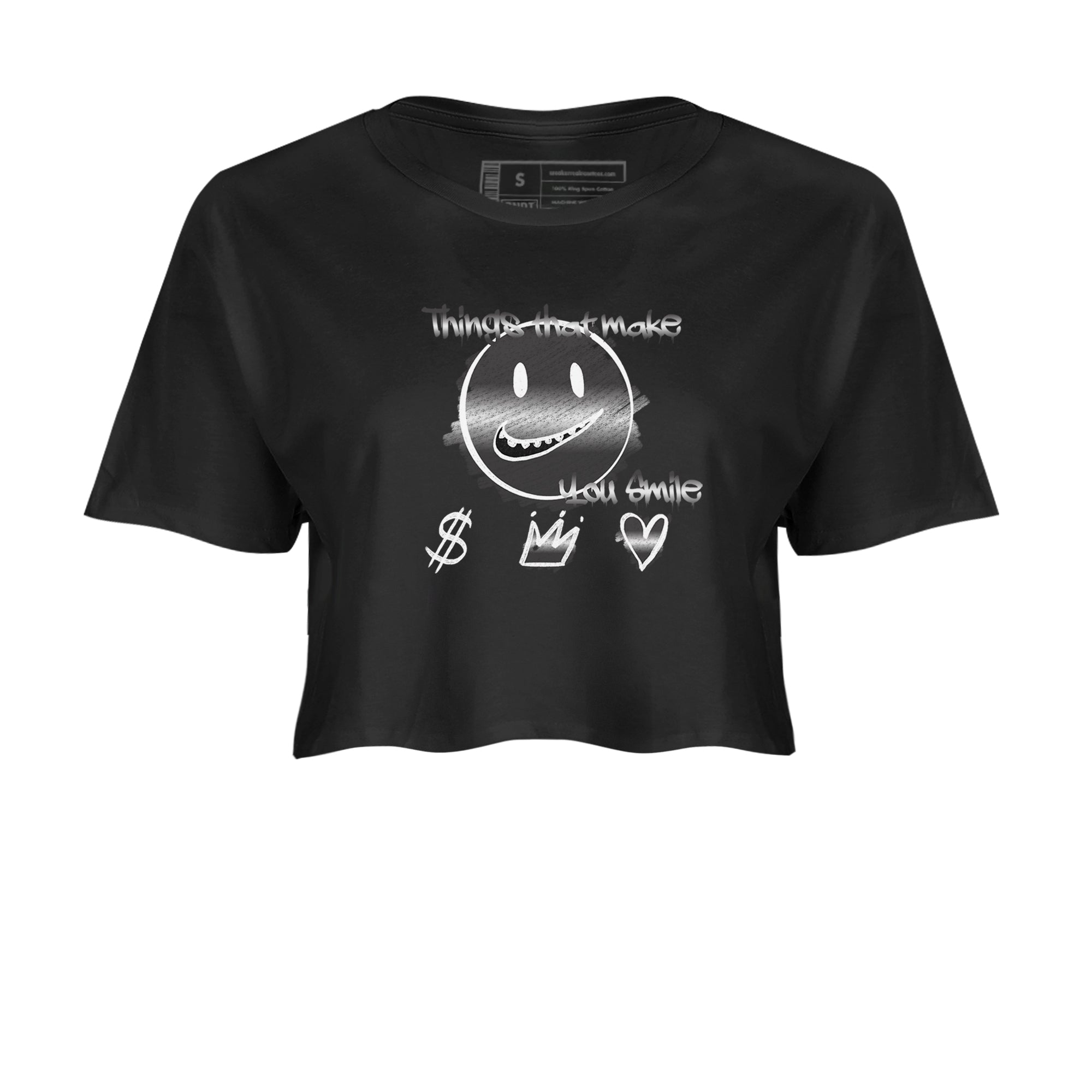 Things That Make You Smile snkmatch Women's Top - Air Jordan 4 Black Cat
