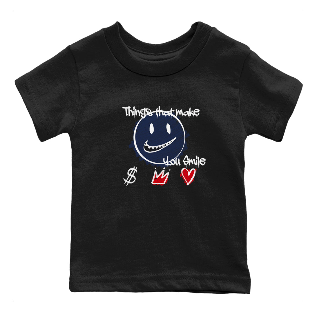 Things That Make You Smile snkmatch Tees Kids - Air Jordan 6 White And Midnight Navy