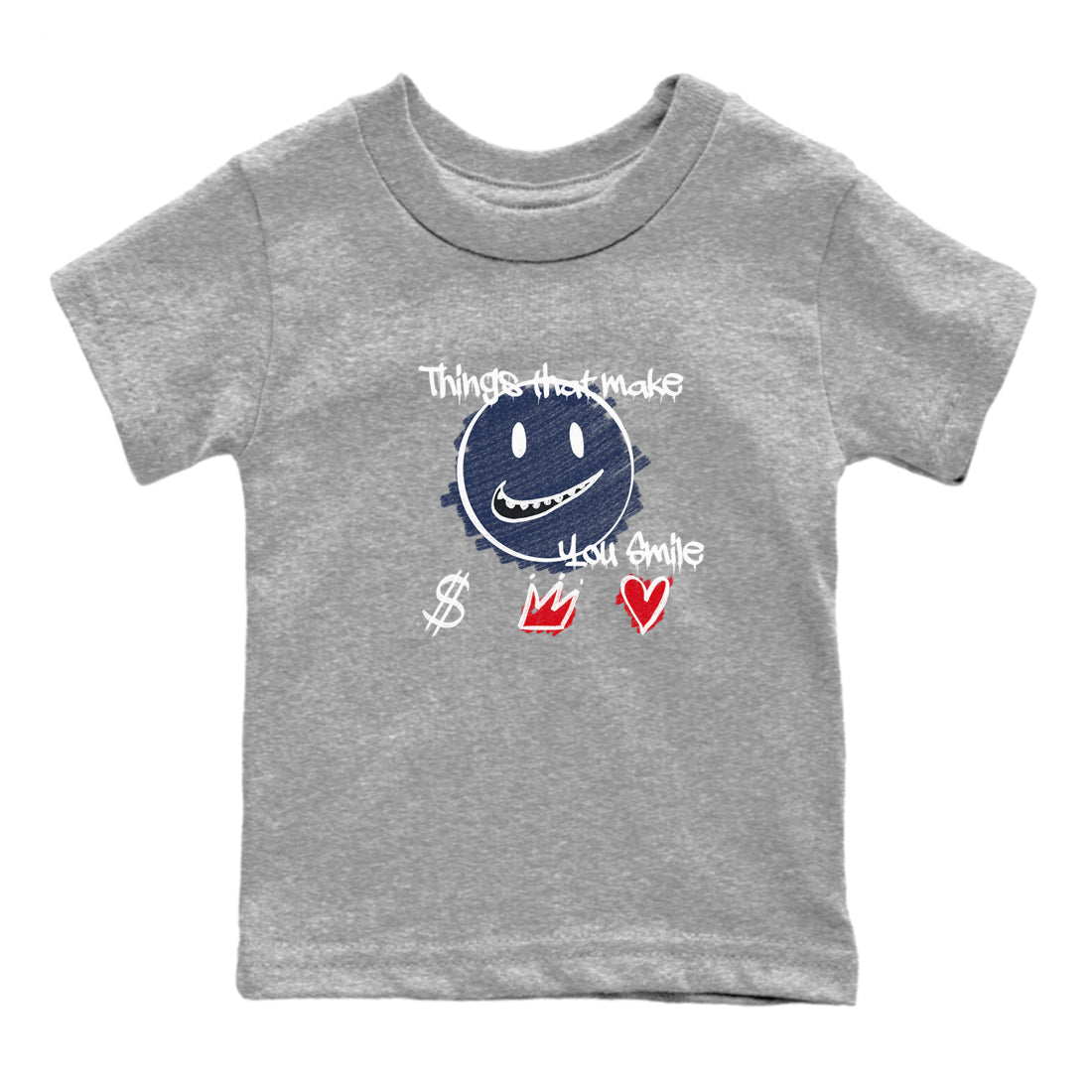 Things That Make You Smile snkmatch Tees Kids - Air Jordan 6 White And Midnight Navy
