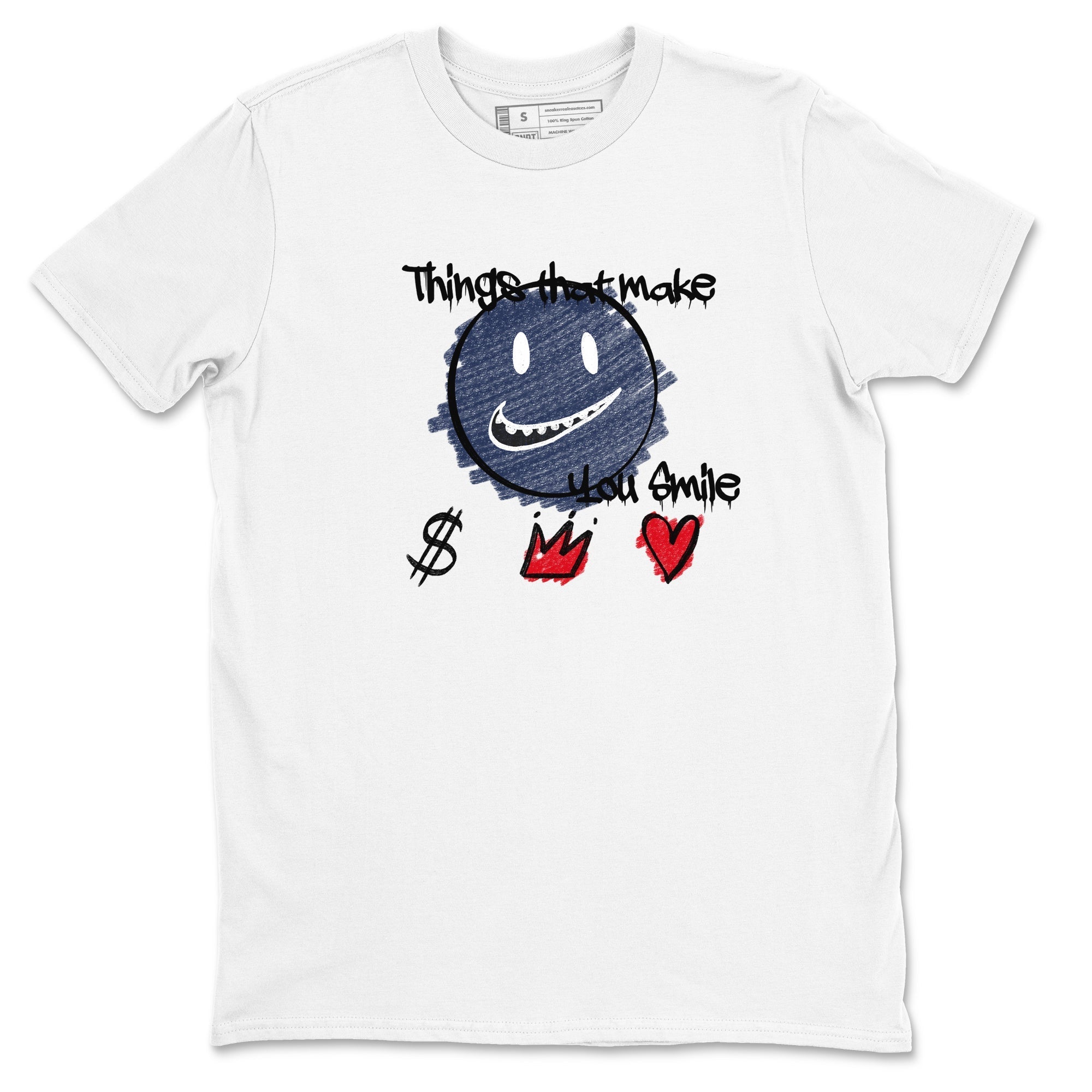 Things That Make You Smile snkmatch Tees - Air Jordan 6 White And Midnight Navy
