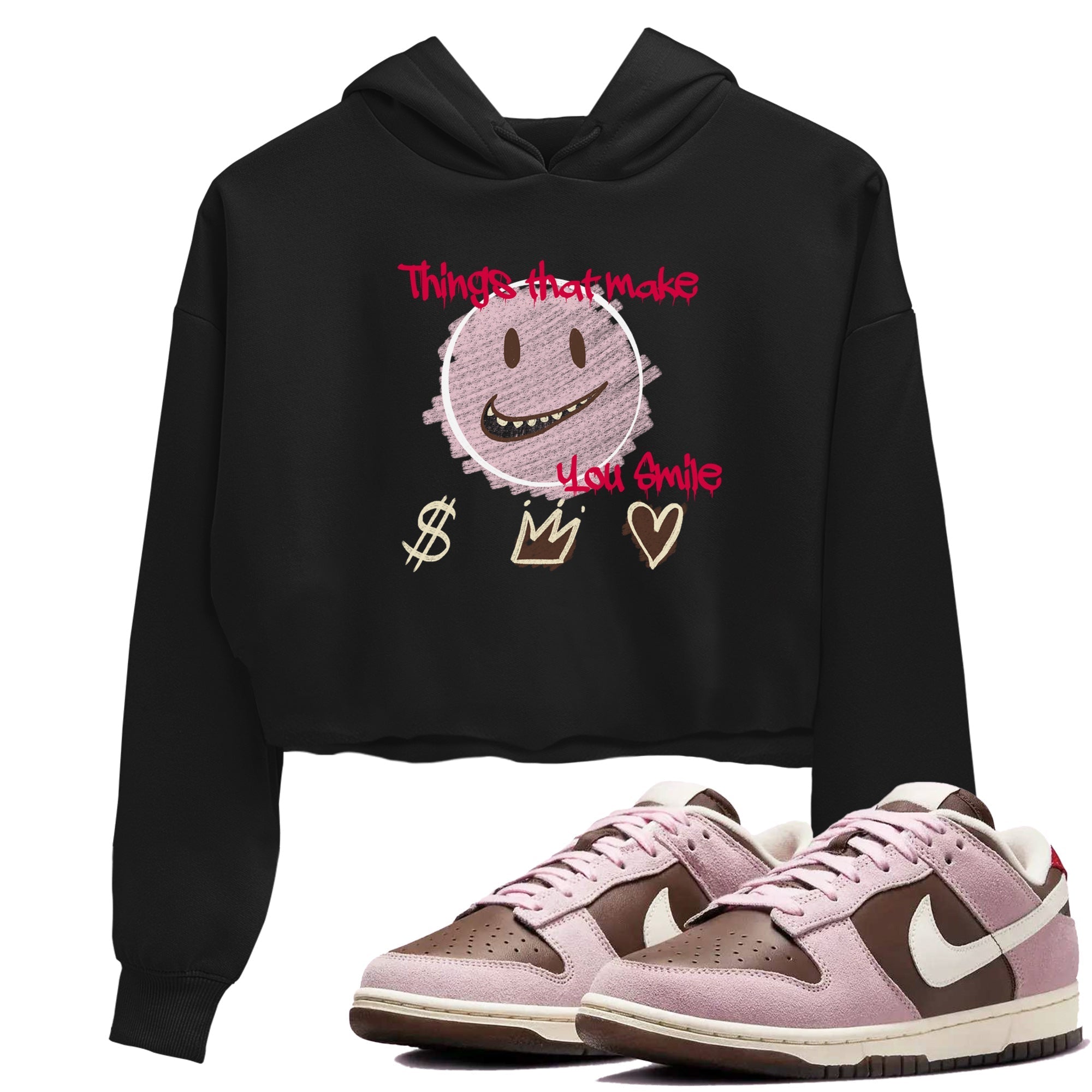 Things That Make You Smile snkmatch Women's Top - Dunk Cacao Wow And Pink Foam