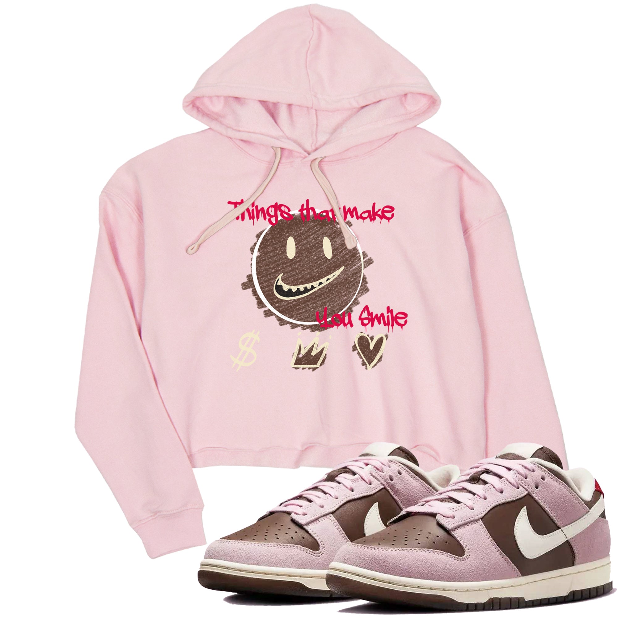 Things That Make You Smile snkmatch Women's Top - Dunk Cacao Wow And Pink Foam