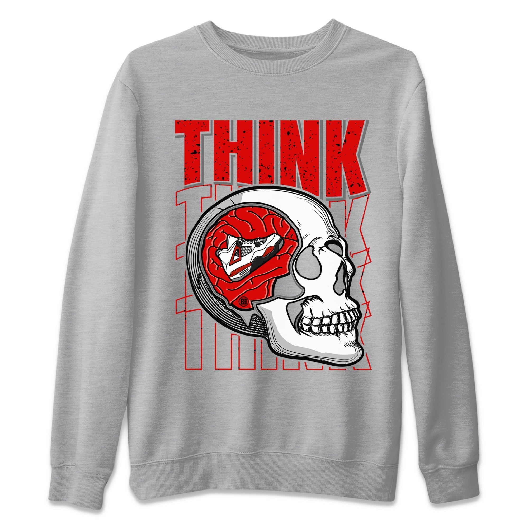 Think Think Think Unisex Tops - Air Jordan 4 Red Cement