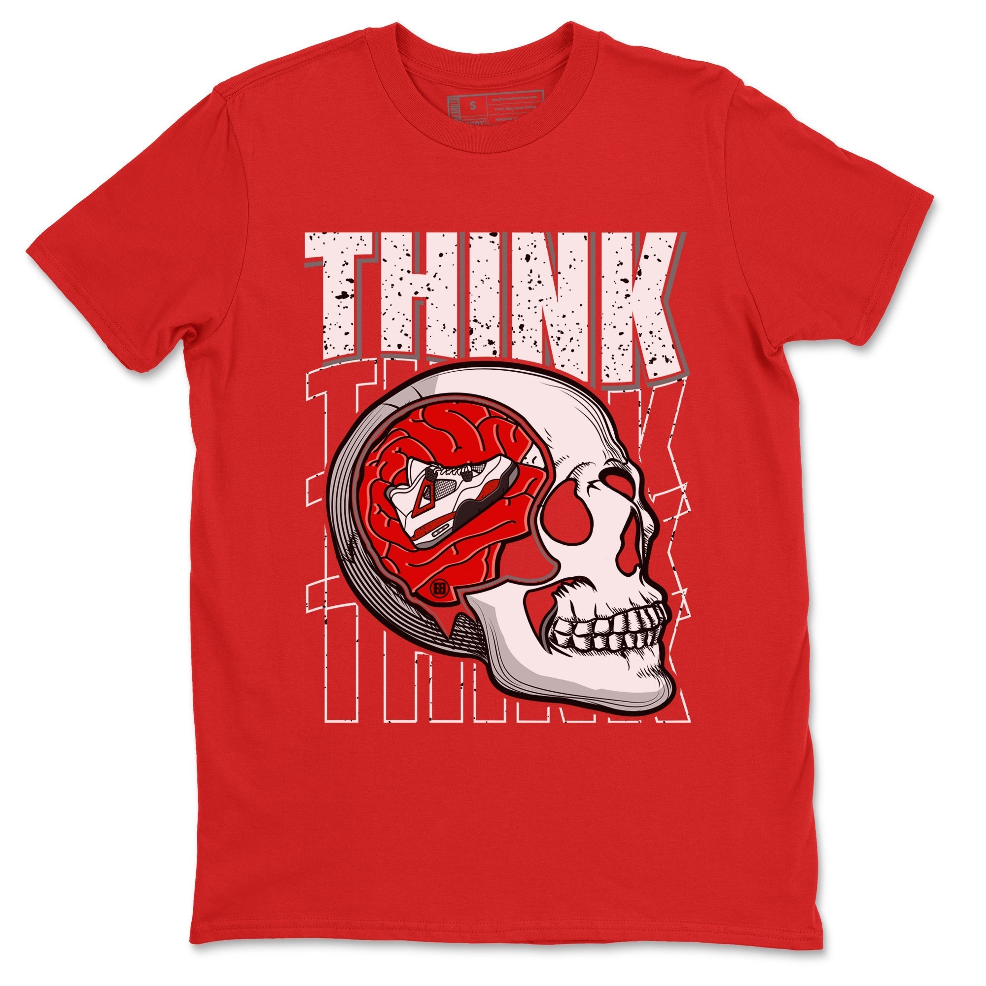 Think Think Think Unisex Tops - Air Jordan 4 Red Cement