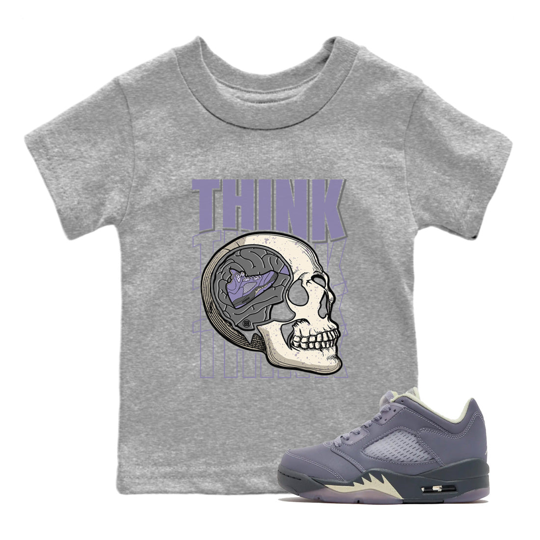 Think Think Think Kids Tops - Air Jordan 5 Indigo Haze