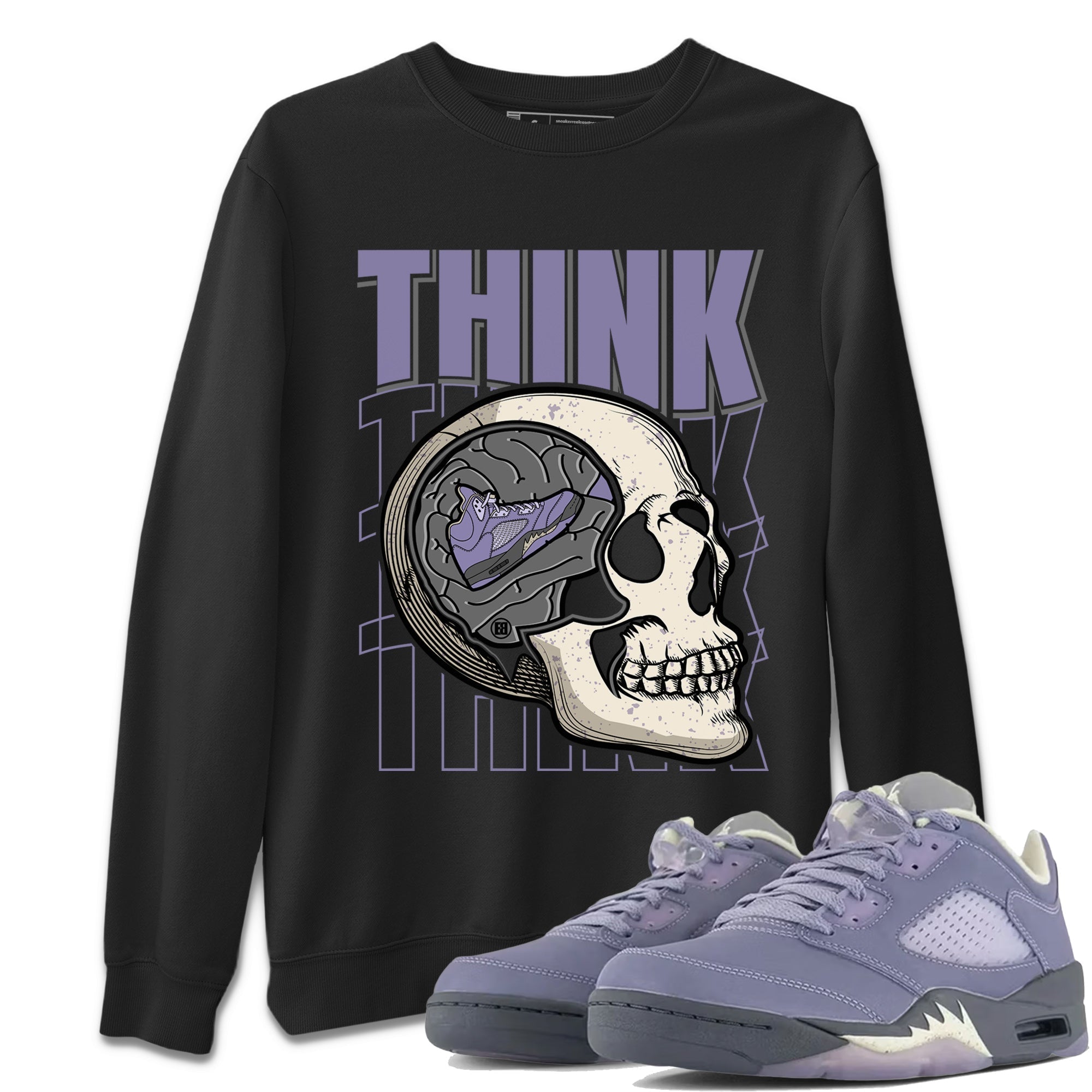 Think Think Think Unisex Tops - Air Jordan 5 Indigo Haze