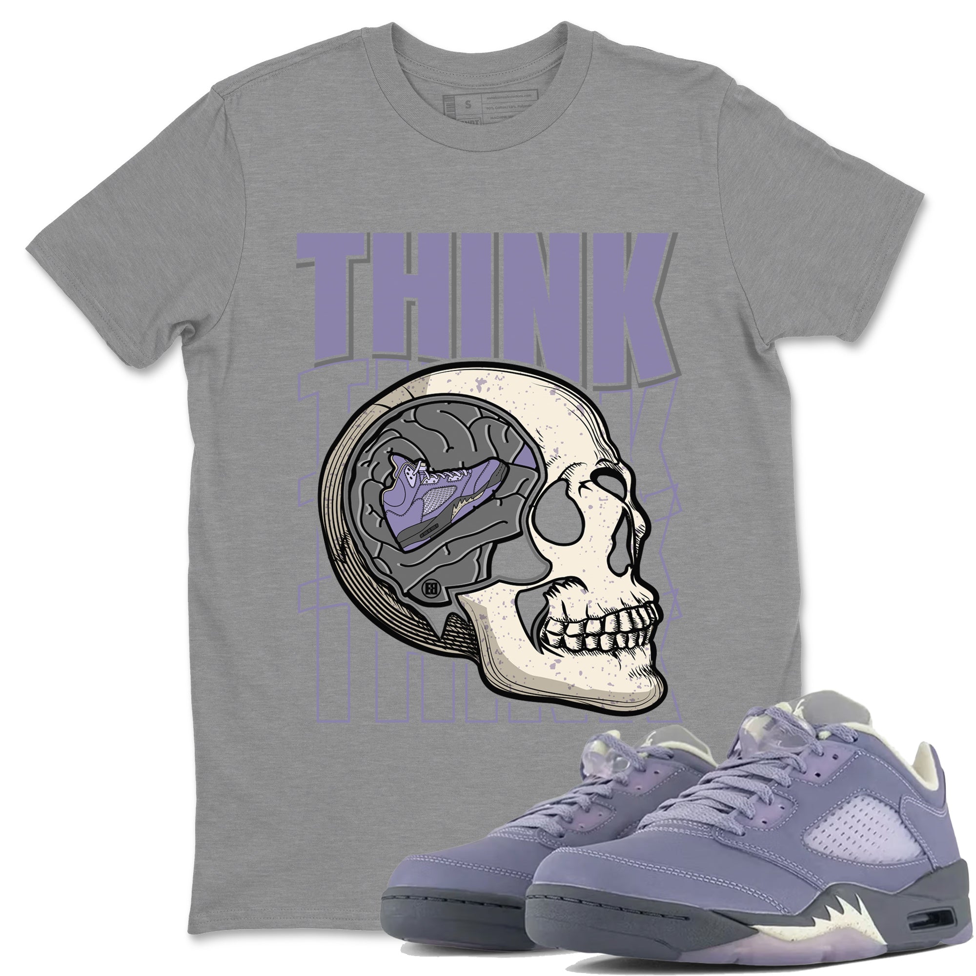 Think Think Think Unisex Tops - Air Jordan 5 Indigo Haze