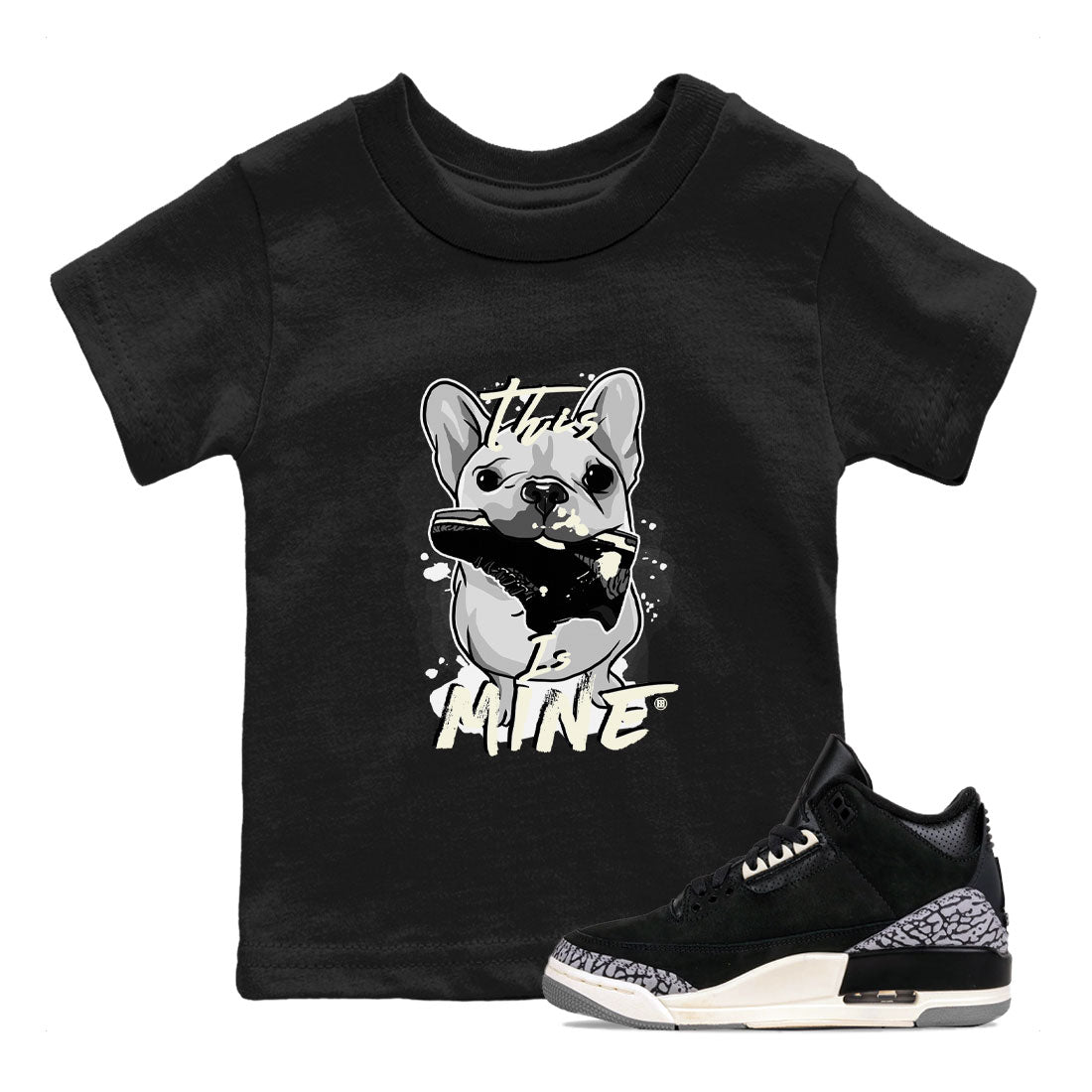 This Is Mine snkmatch Tee Kids - Air Jordan 3 Off Noir