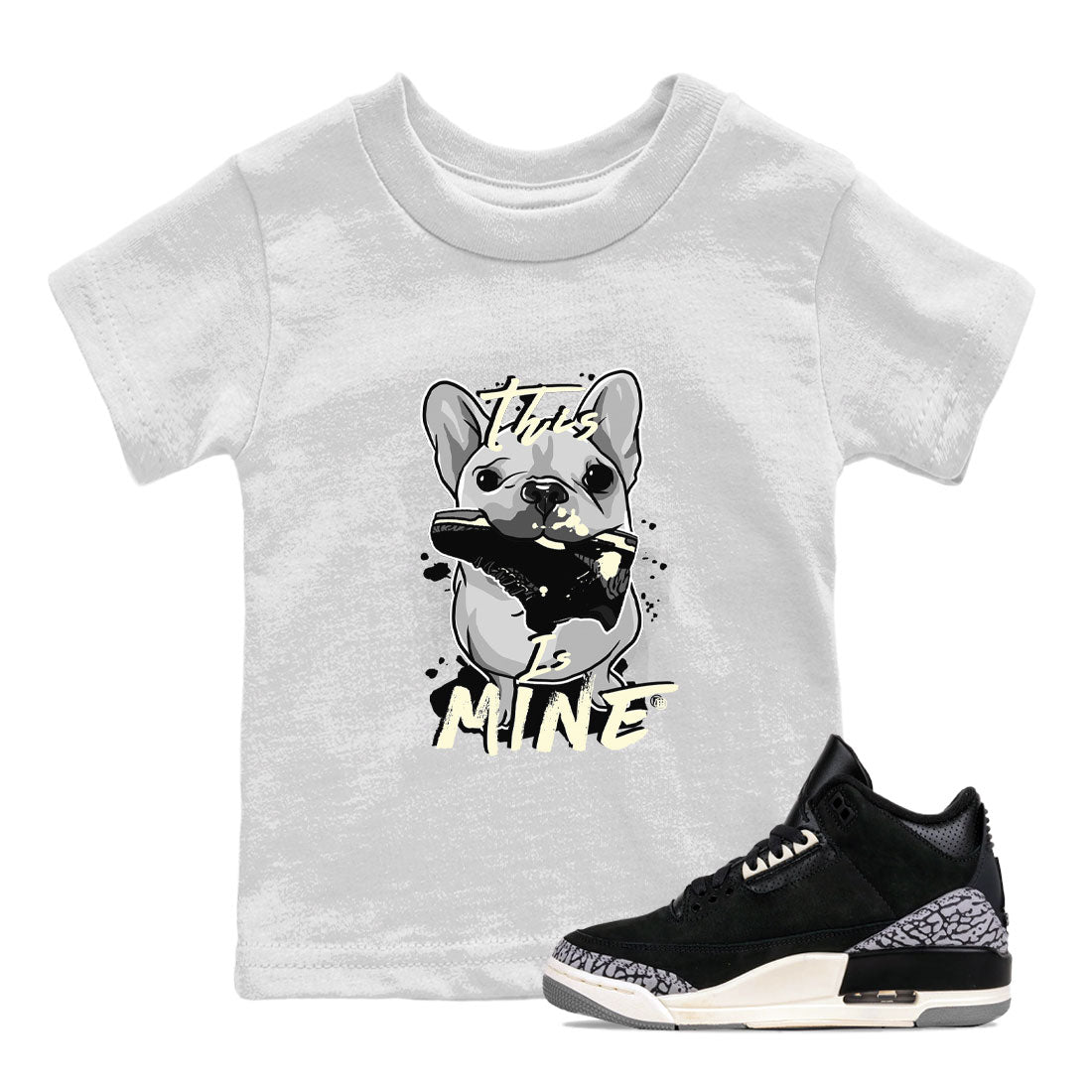 This Is Mine snkmatch Tee Kids - Air Jordan 3 Off Noir
