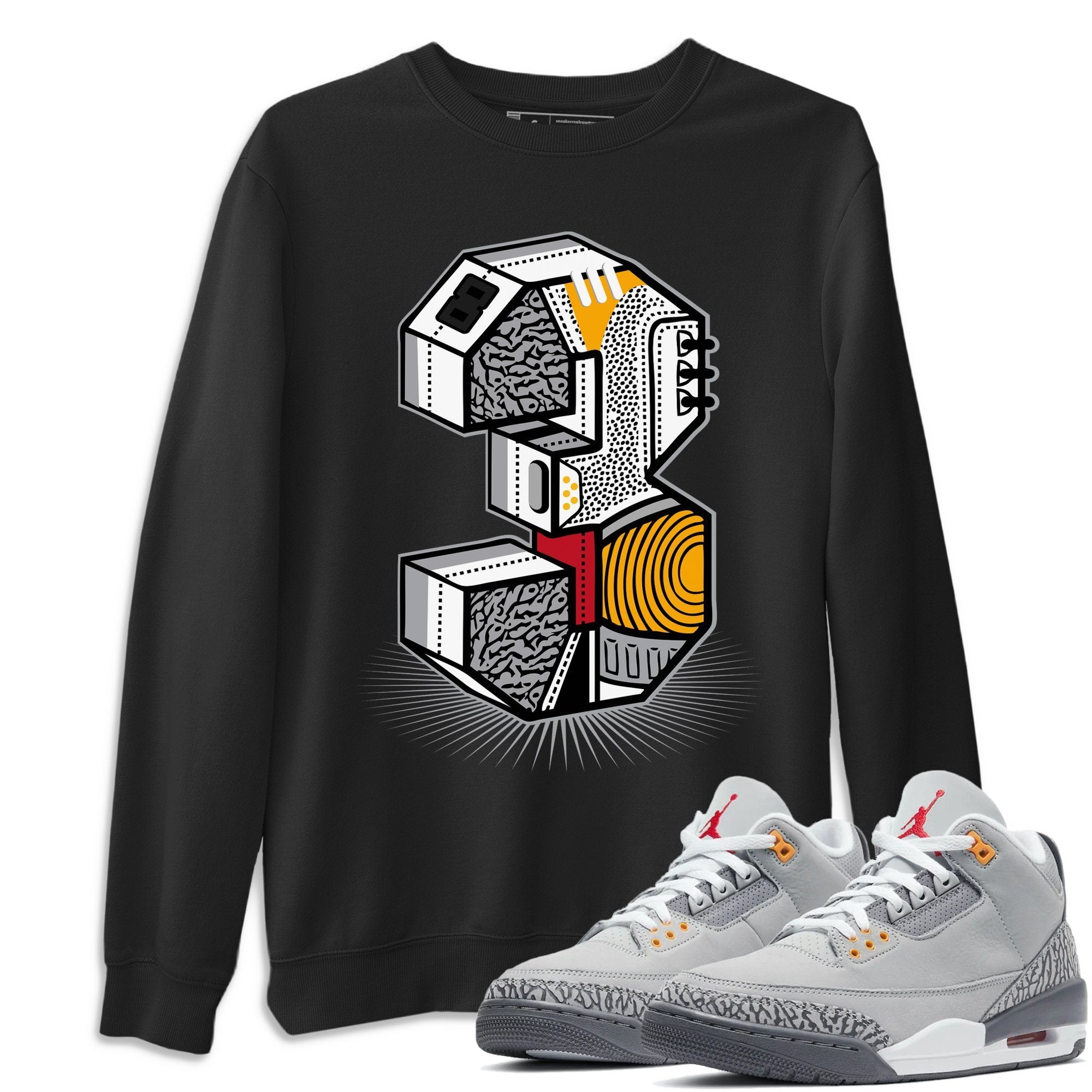 Three Statue Unisex Tops - Air Jordan 3 Cool Grey