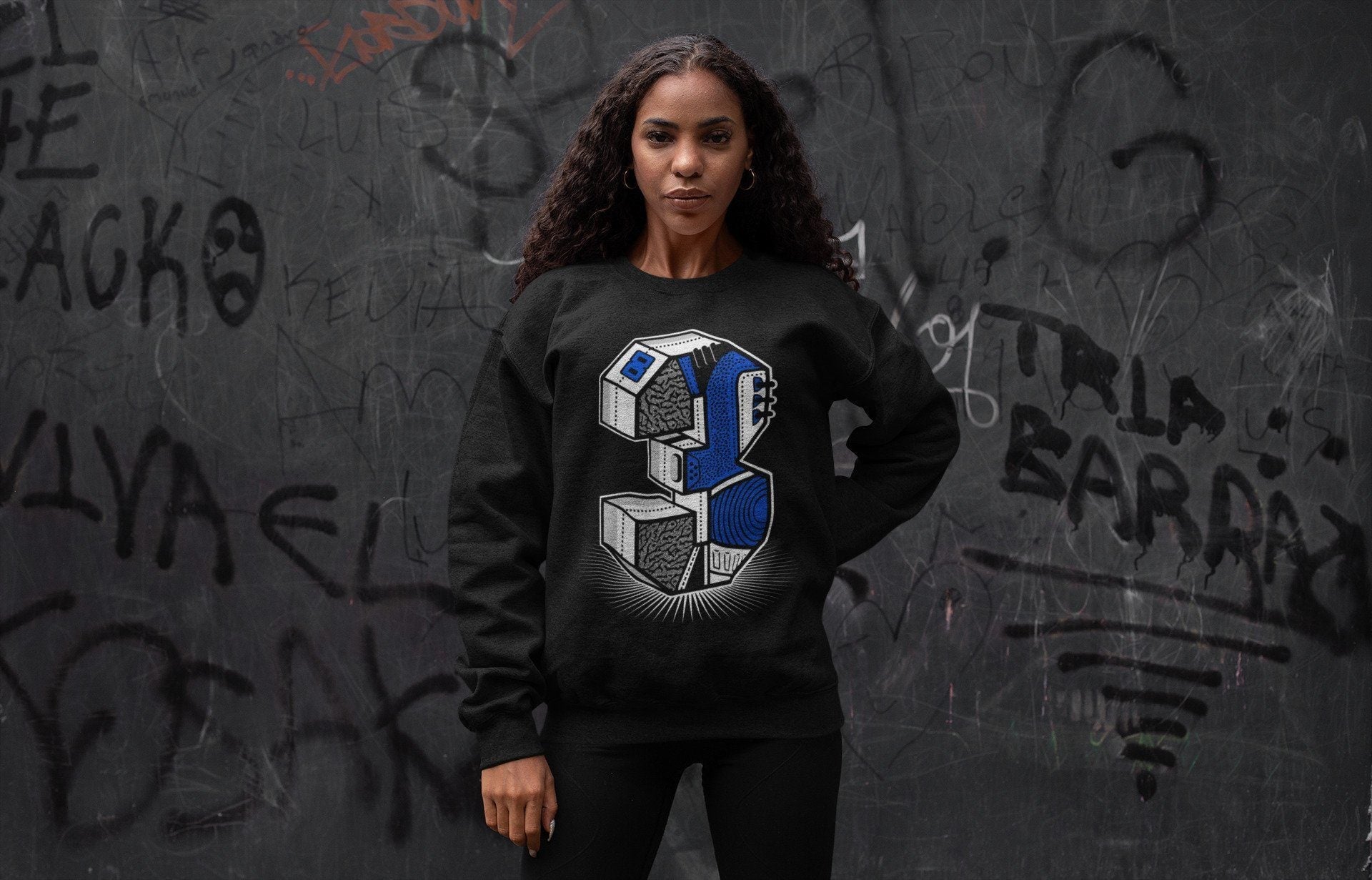 Three Statue Unisex Tops - Air Jordan 3 Racer Blue