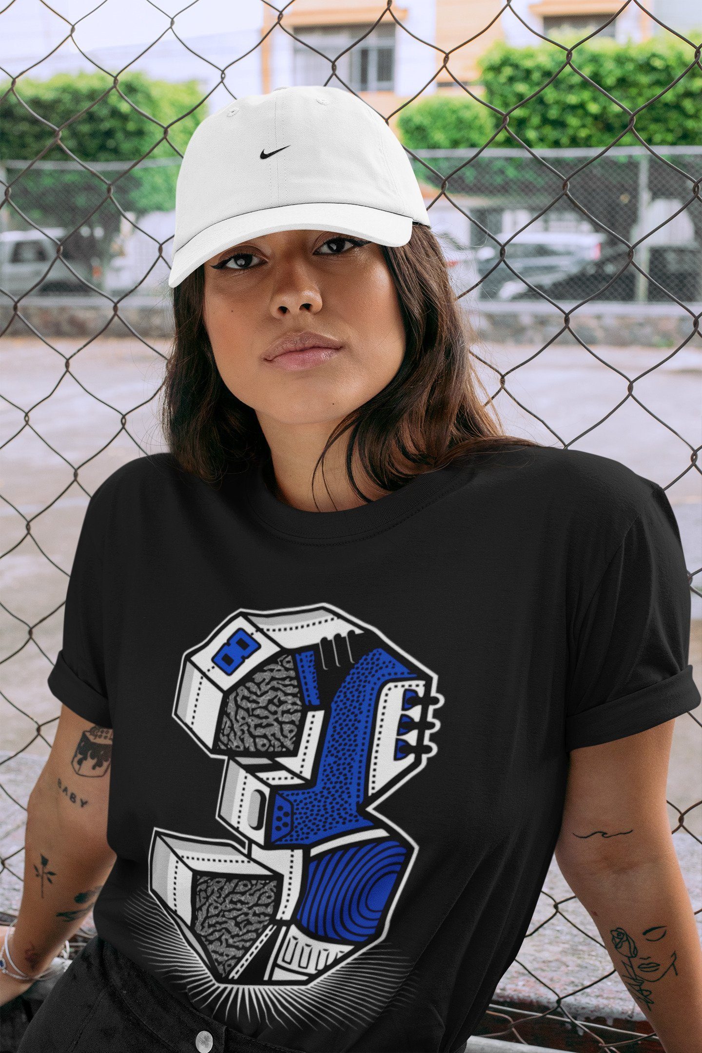 Three Statue Unisex Tops - Air Jordan 3 Racer Blue
