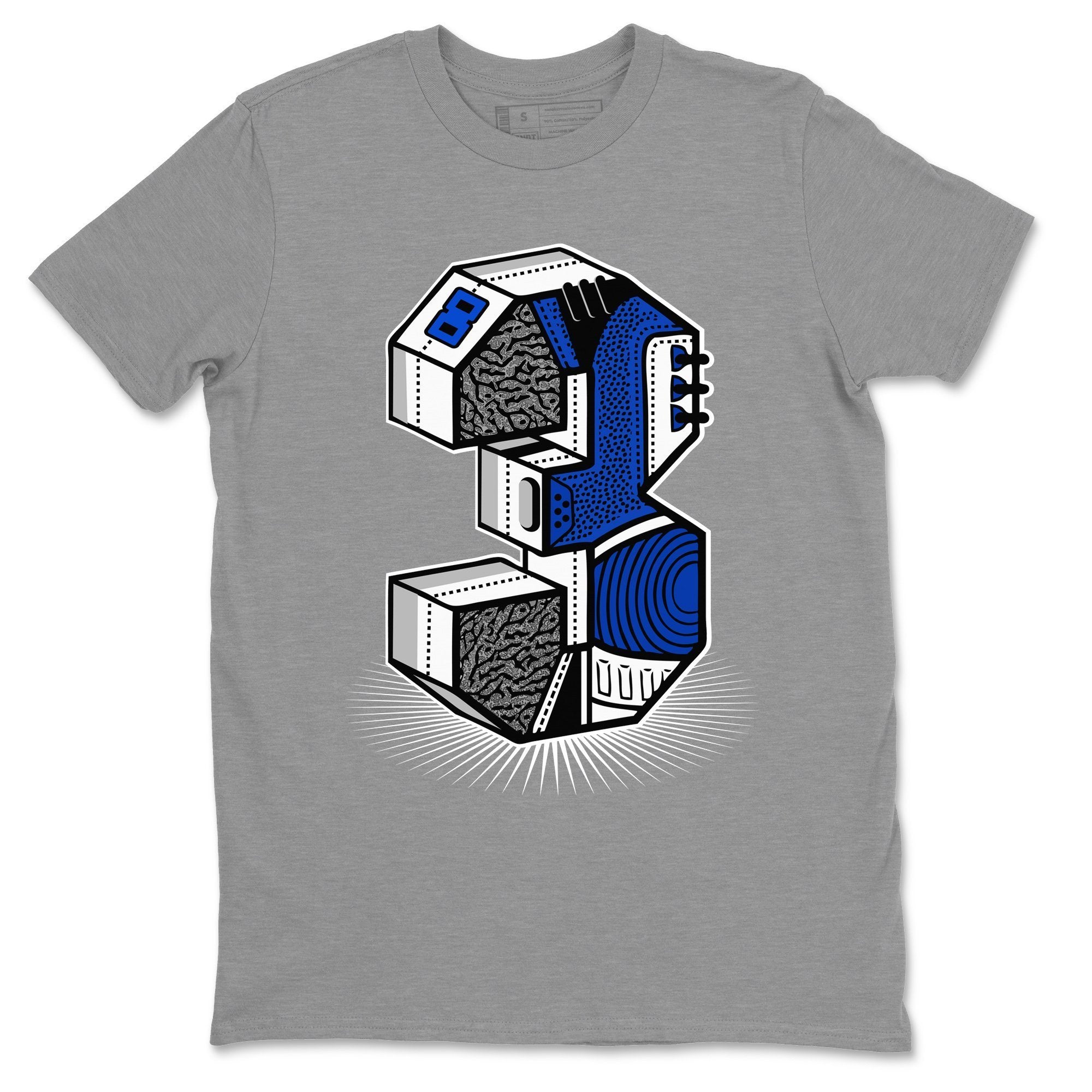 Three Statue Unisex Tops - Air Jordan 3 Racer Blue