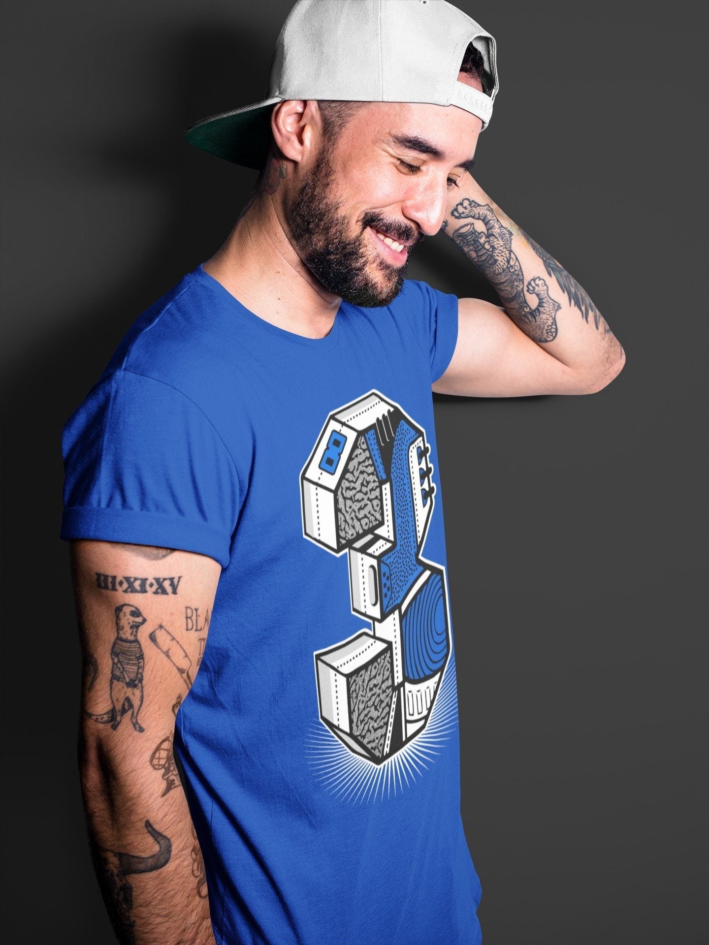 Three Statue Unisex Tops - Air Jordan 3 Racer Blue