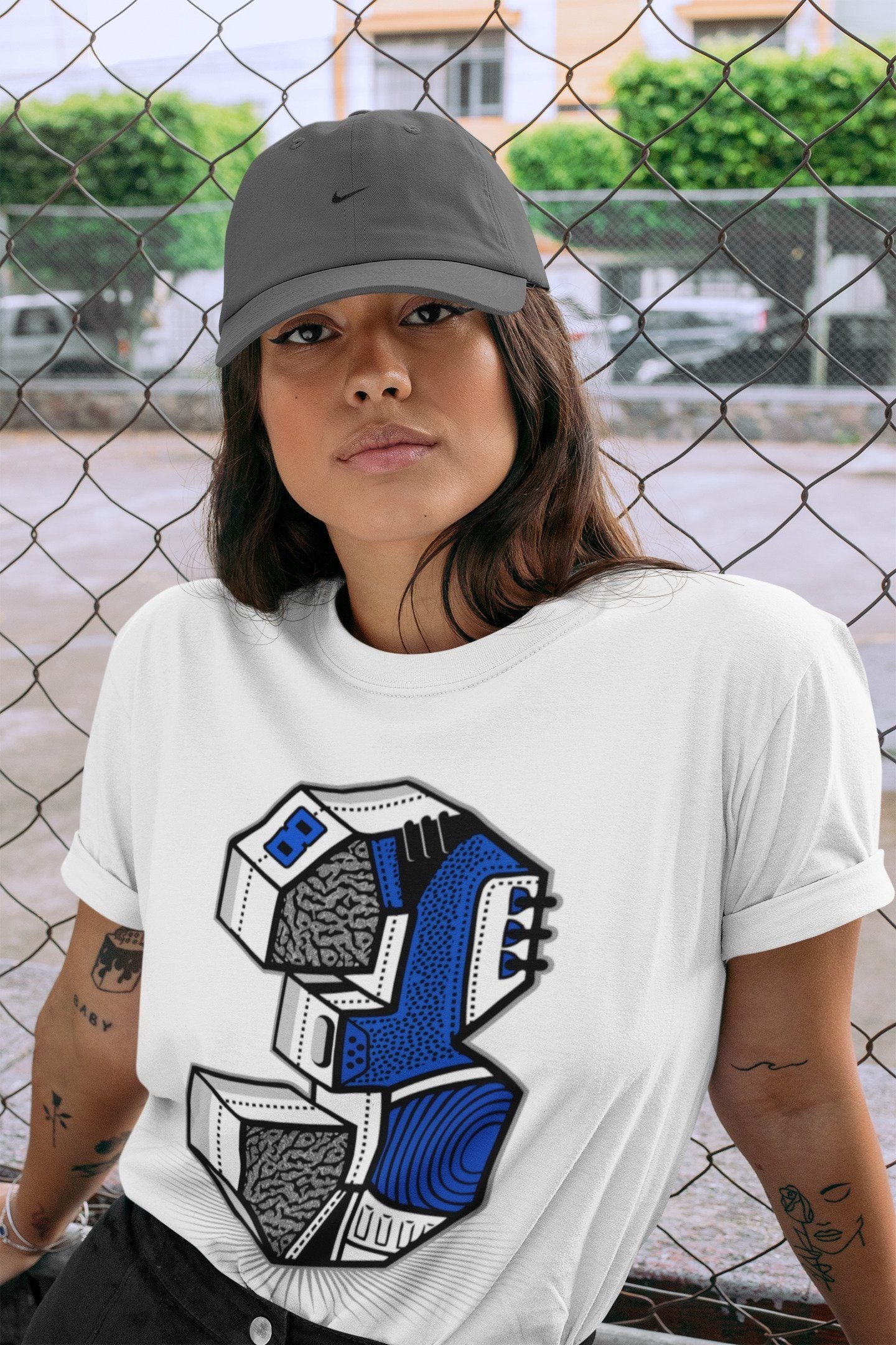 Three Statue Unisex Tops - Air Jordan 3 Racer Blue