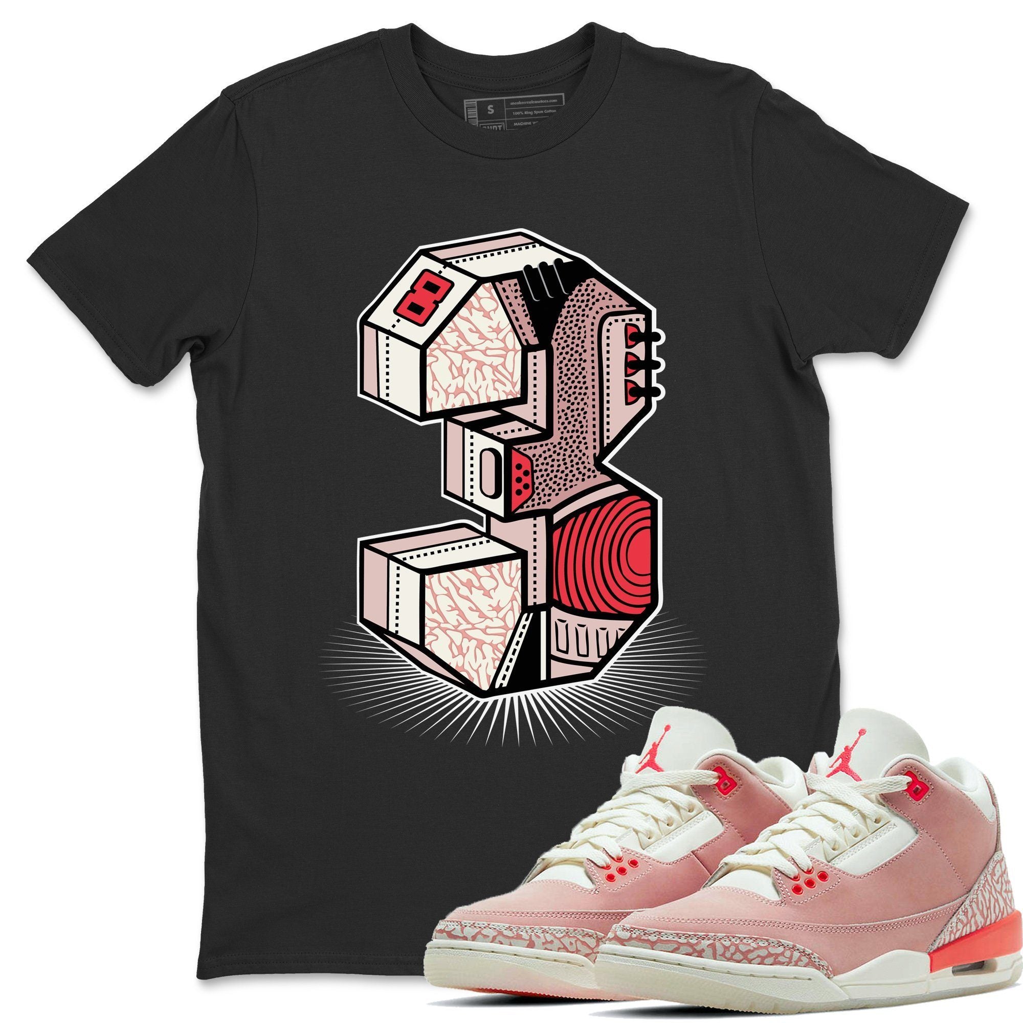 Three Statue Unisex Tops - Air Jordan 3 Rust Pink