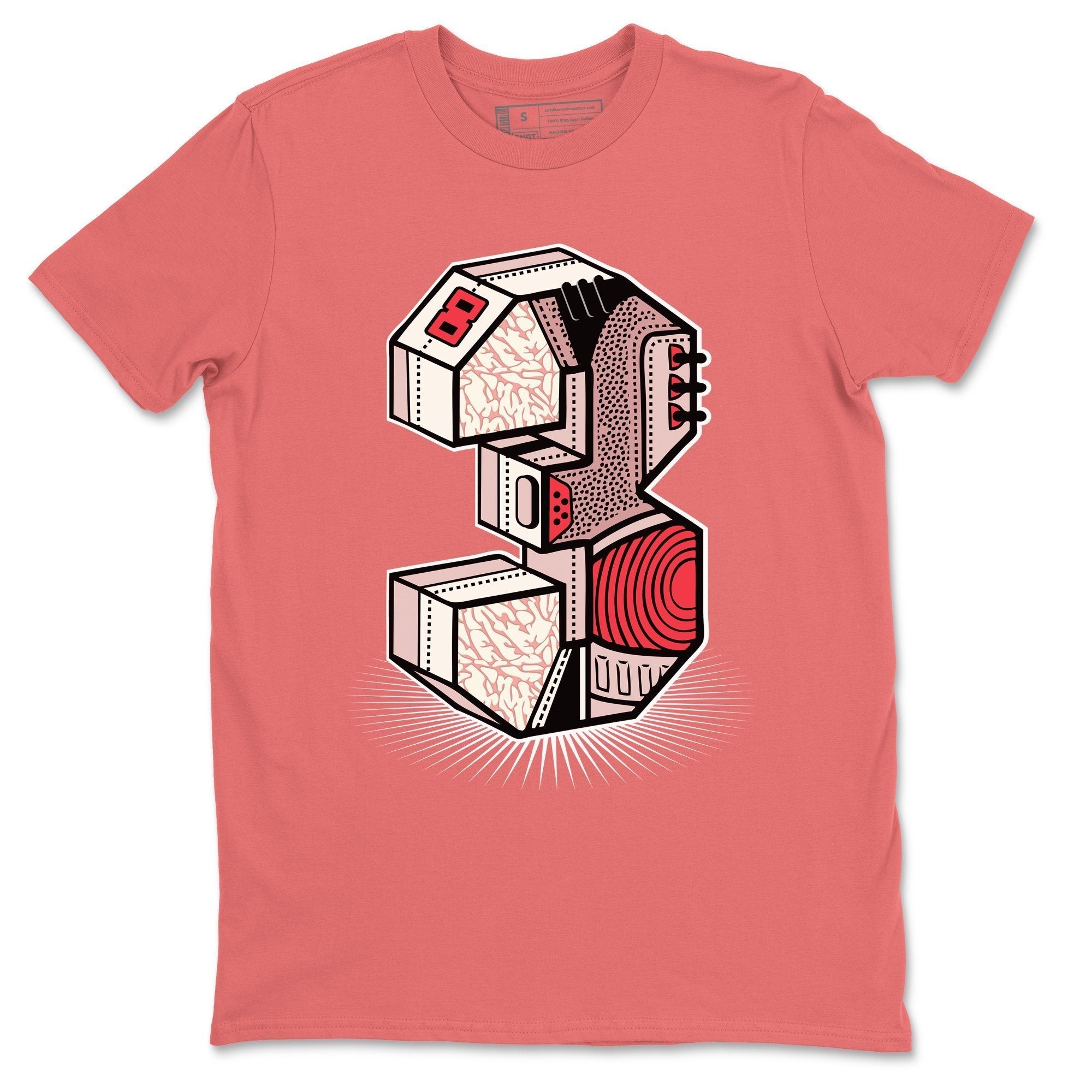 Three Statue Unisex Tops - Air Jordan 3 Rust Pink