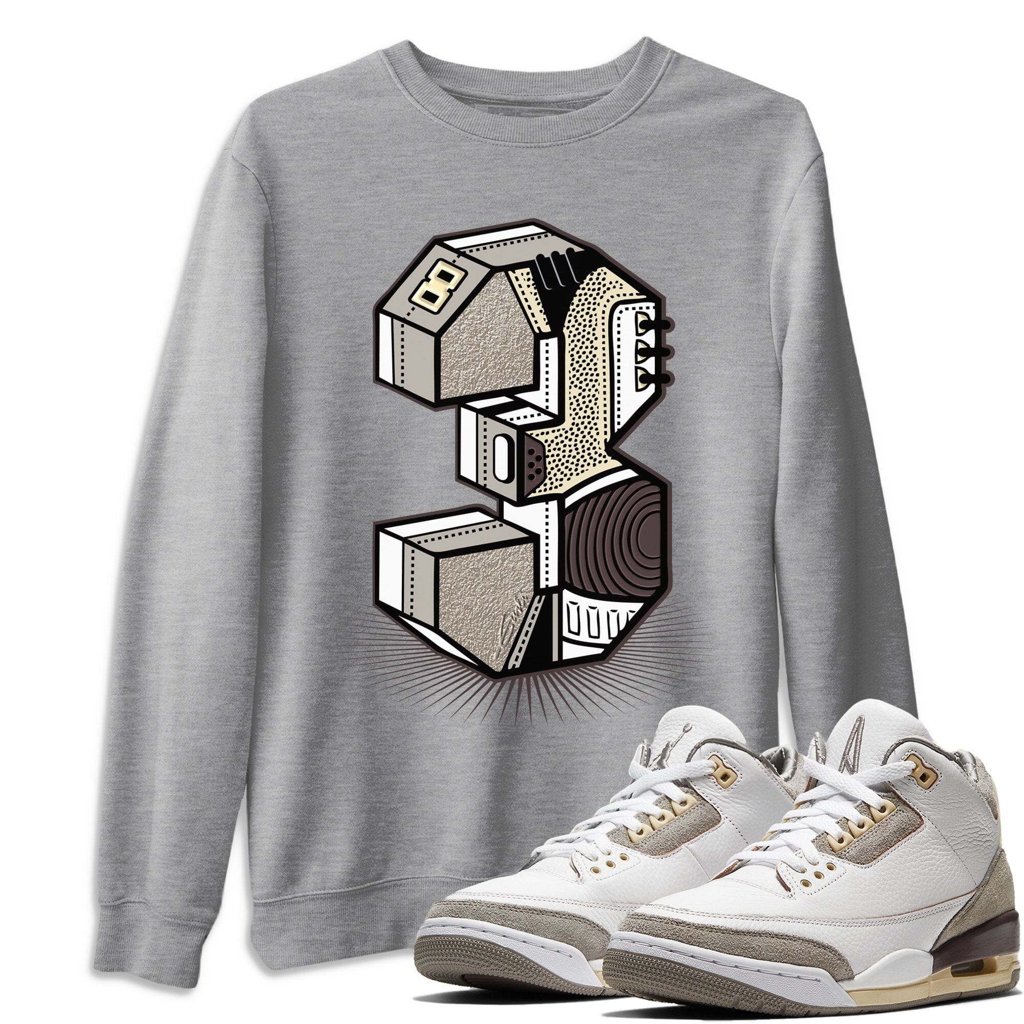 Three Statue Unisex Tops - Air Jordan 3 A Ma Maniere