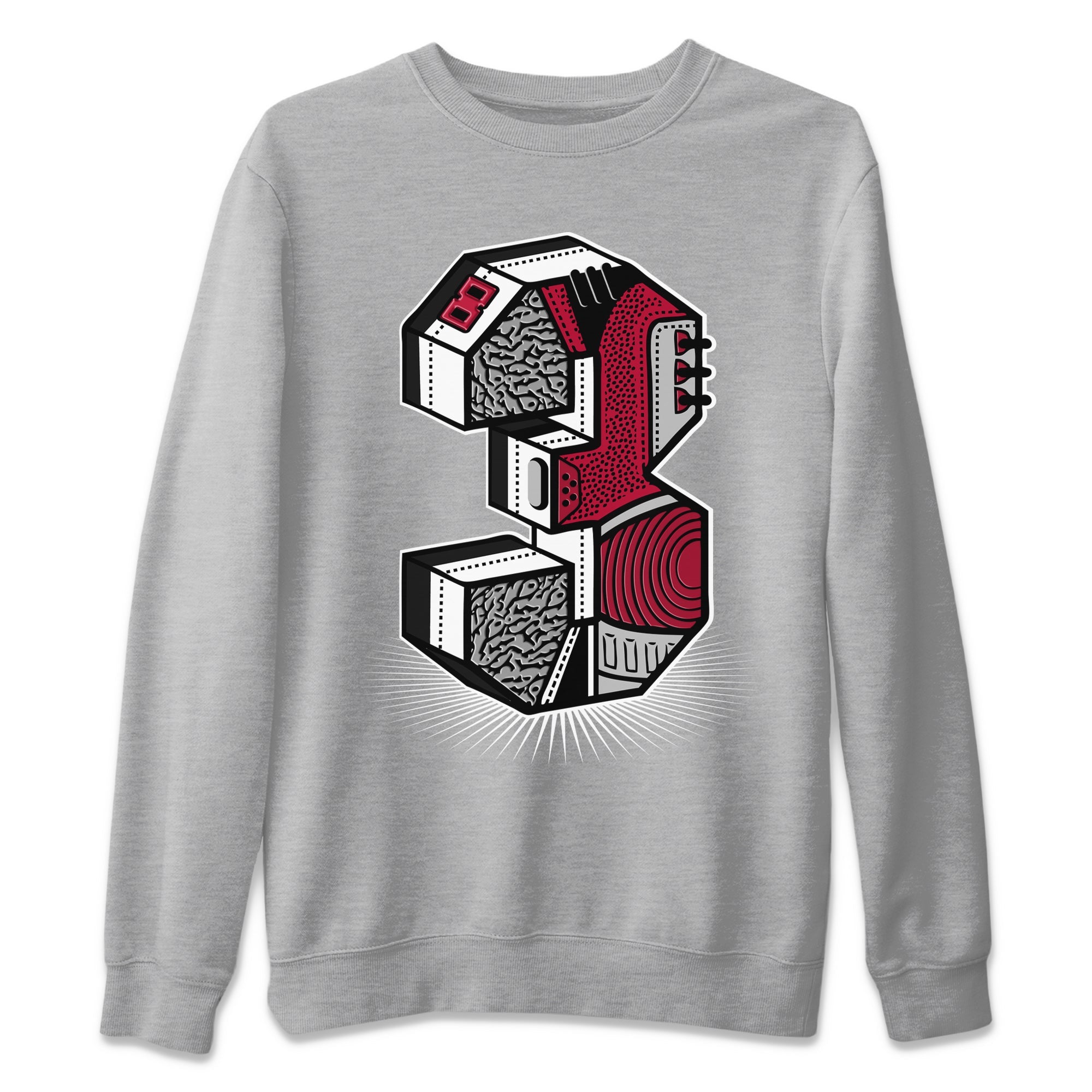 Three Statue Unisex Tops - Air Jordan 3 Cardinal