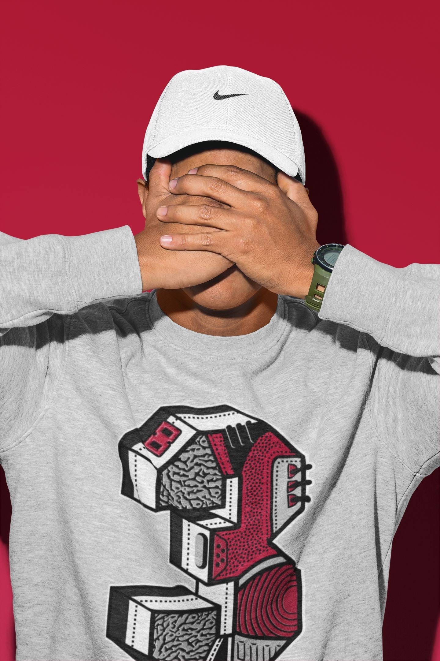 Three Statue Unisex Tops - Air Jordan 3 Cardinal