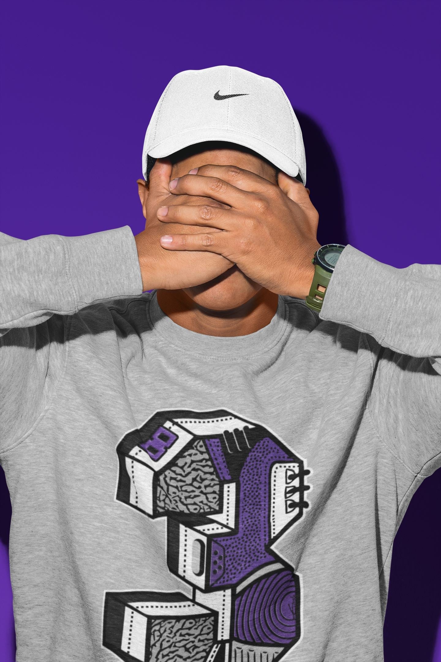 Three Statue Unisex Tops - Air Jordan 3 Dark Iris