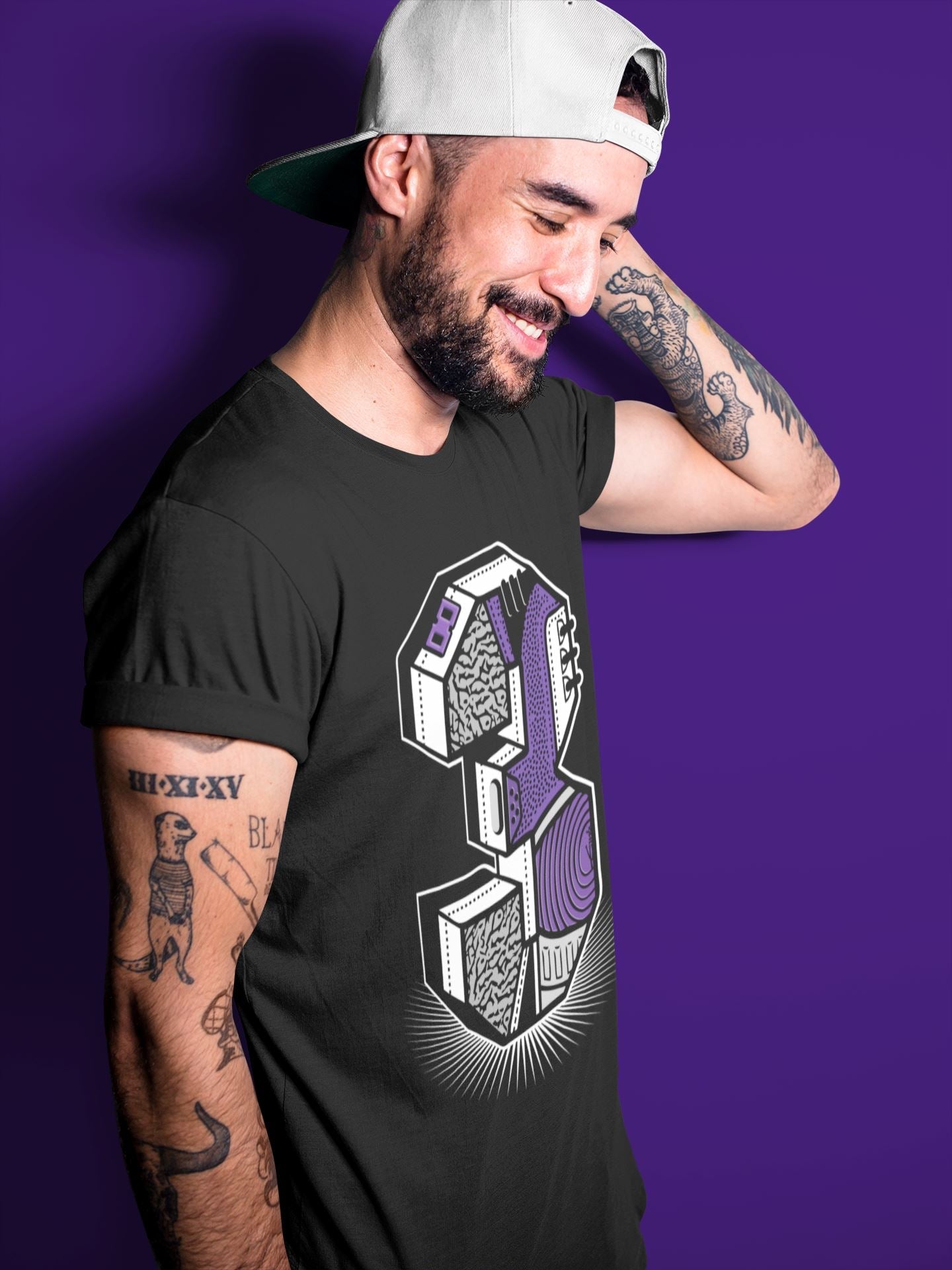 Three Statue Unisex Tops - Air Jordan 3 Dark Iris