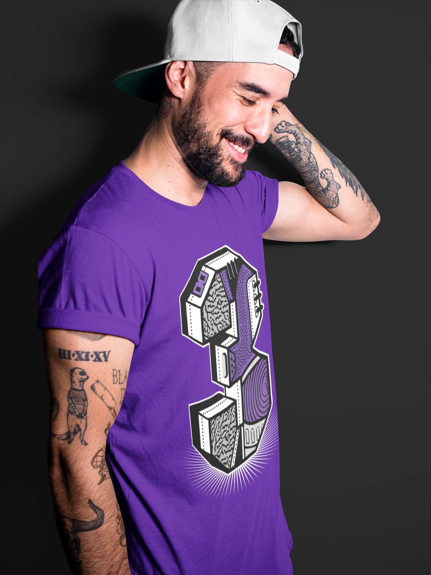 Three Statue Unisex Tops - Air Jordan 3 Dark Iris