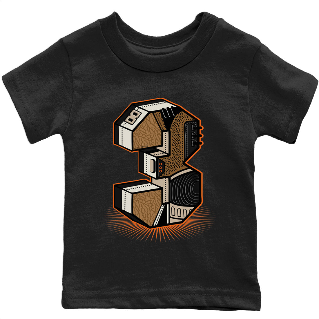 Three Statue Kids Tops - Air Jordan 3 Desert Elephant