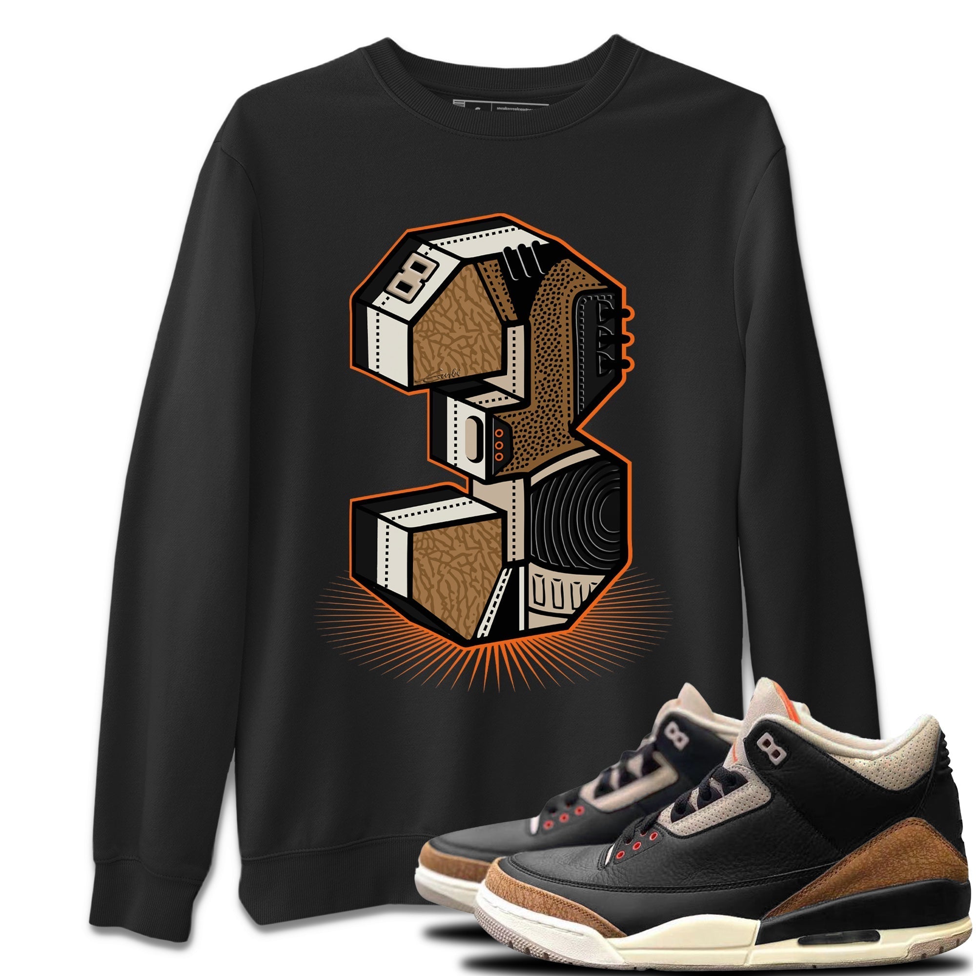 Three Statue Unisex Tops - Air Jordan 3 Desert Elephant