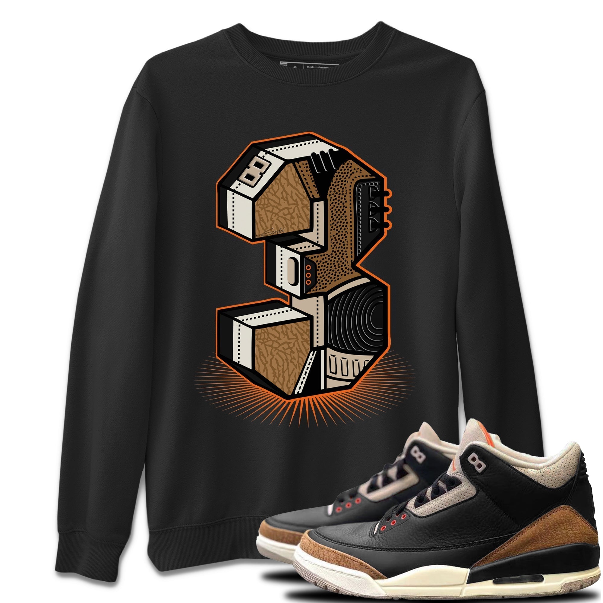 Three Statue Unisex Tops - Air Jordan 3 Desert Elephant