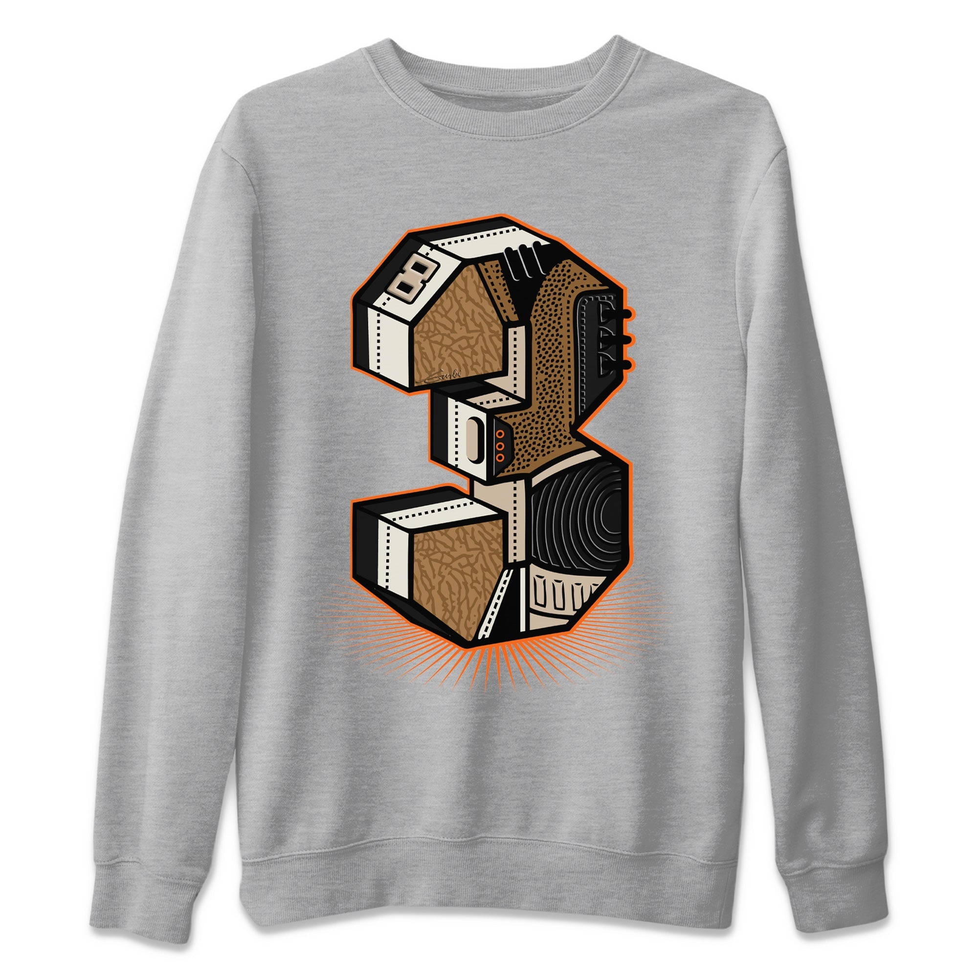 Three Statue Unisex Tops - Air Jordan 3 Desert Elephant