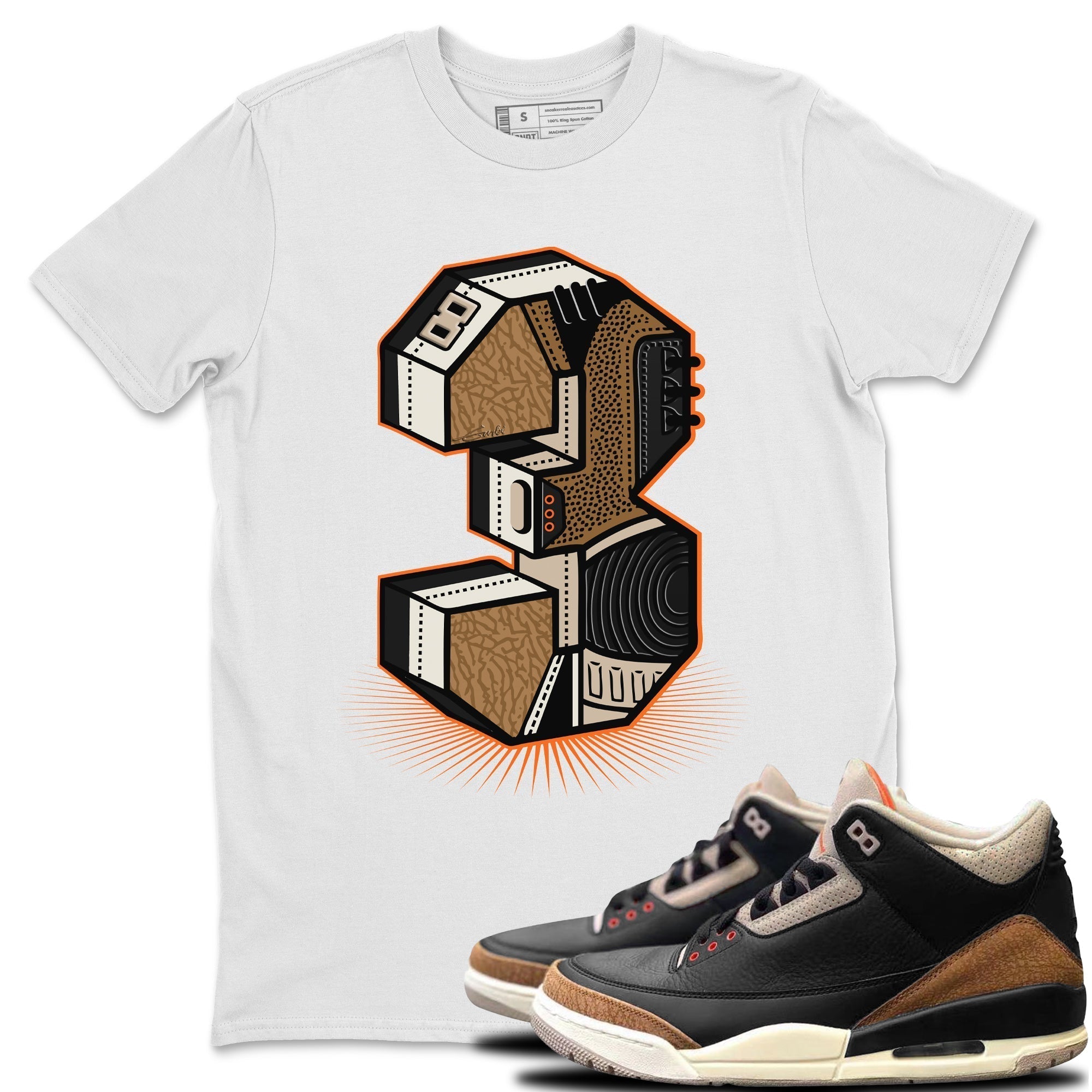 Three Statue Unisex Tops - Air Jordan 3 Desert Elephant