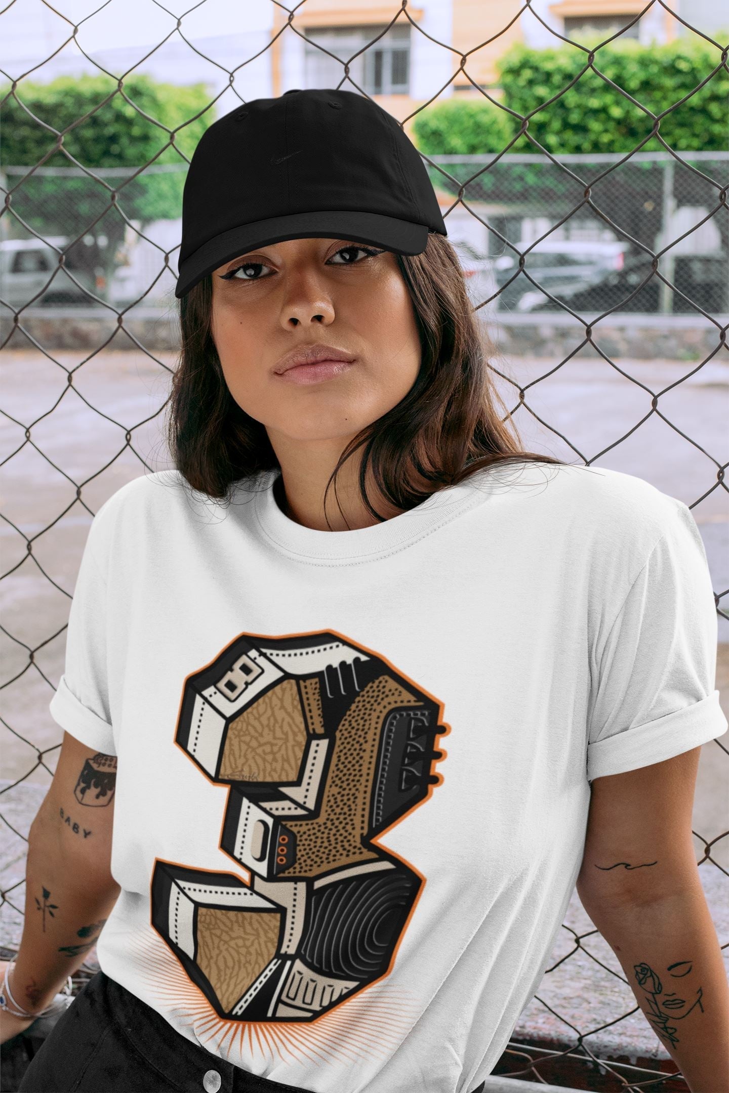 Three Statue Unisex Tops - Air Jordan 3 Desert Elephant