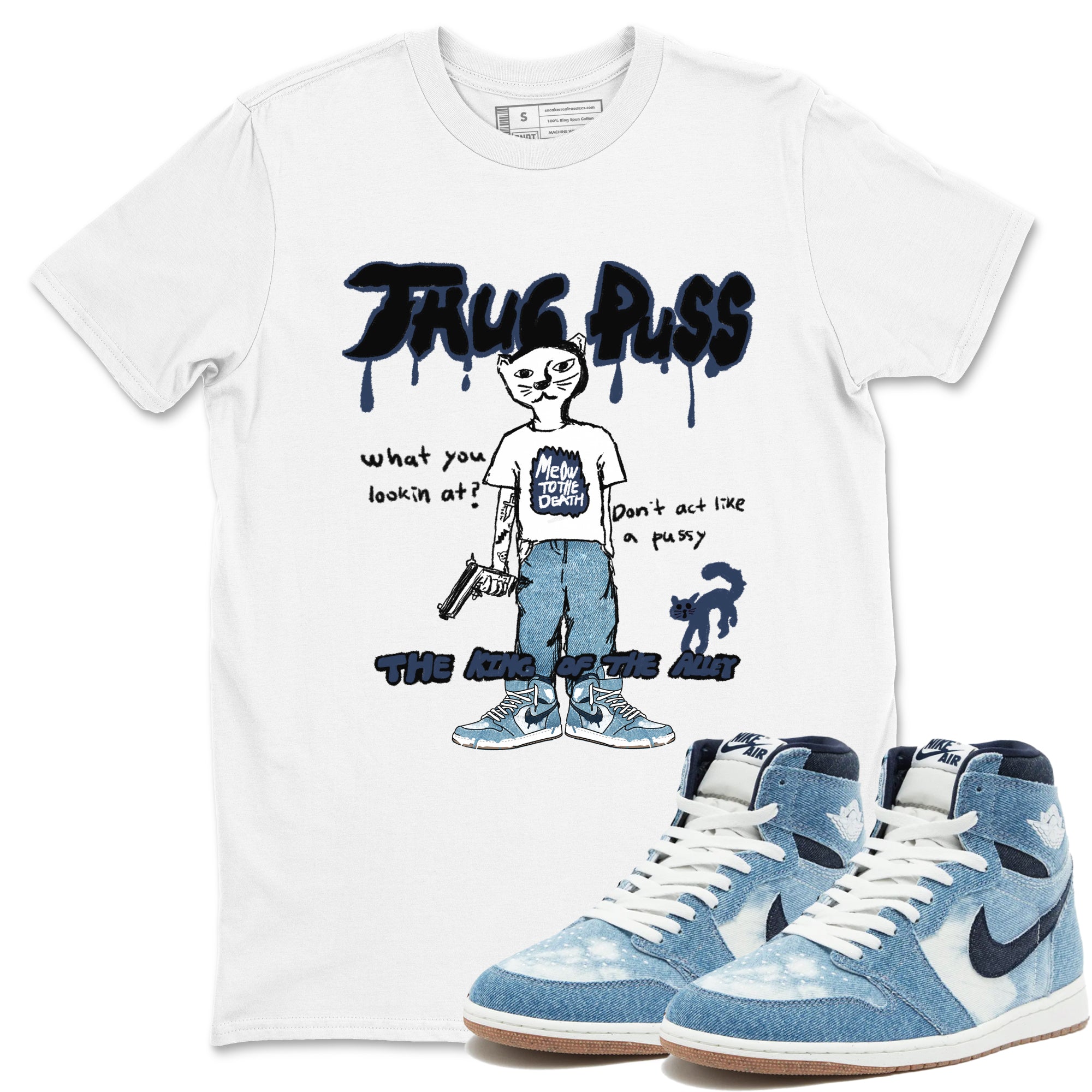Thug Puss snkmatch Tees - Air Jordan 1 Denim 2024