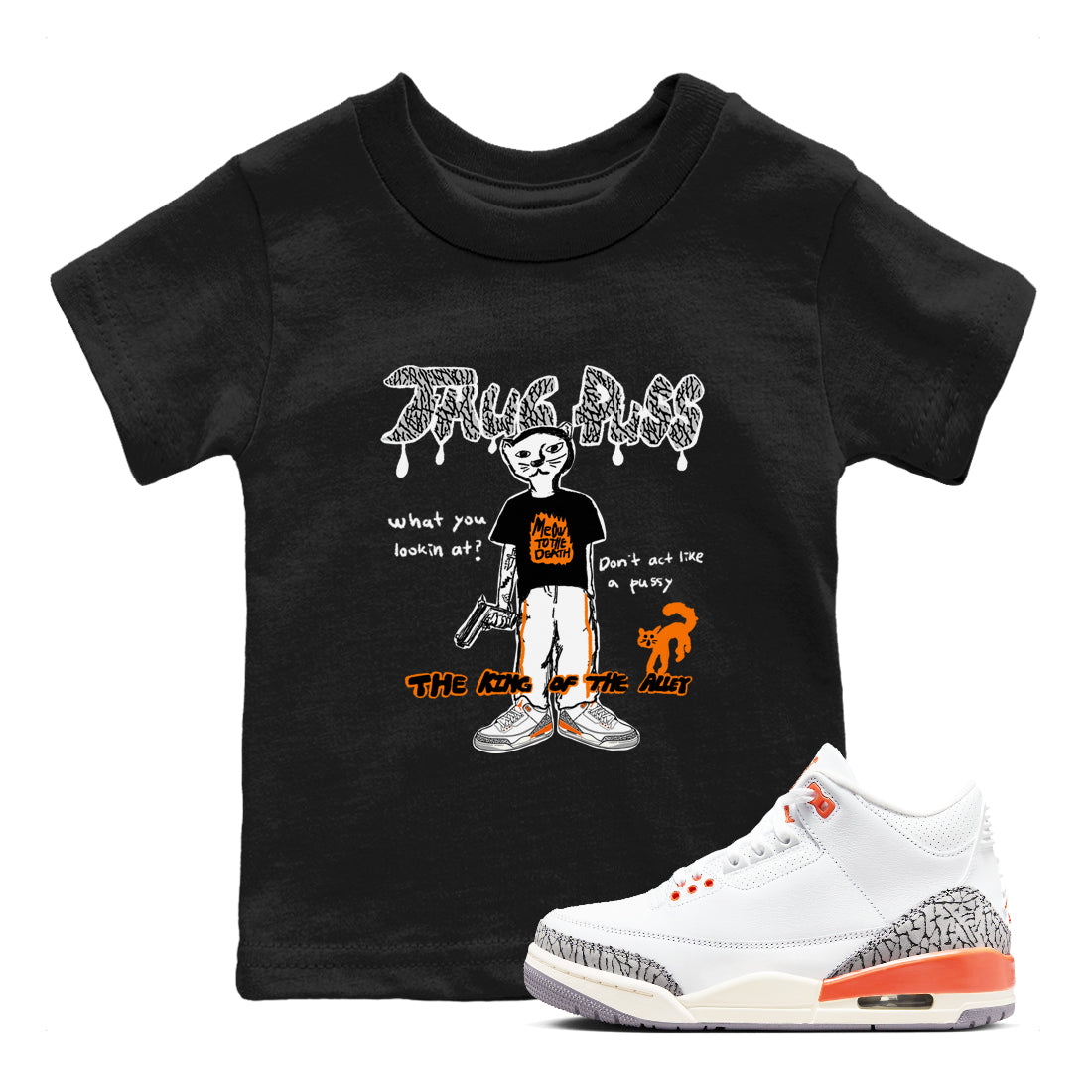 Thug Puss snkmatch Tees Kids - Air Jordan 3 Georgia Peach