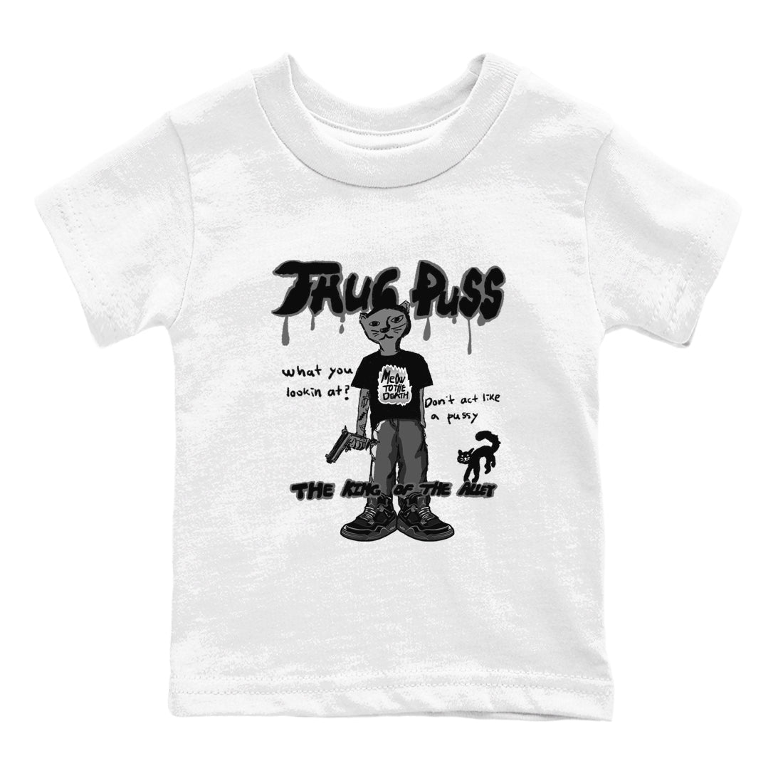 Thug Puss snkmatch Tees Kids - Air Jordan 4 Black Cat