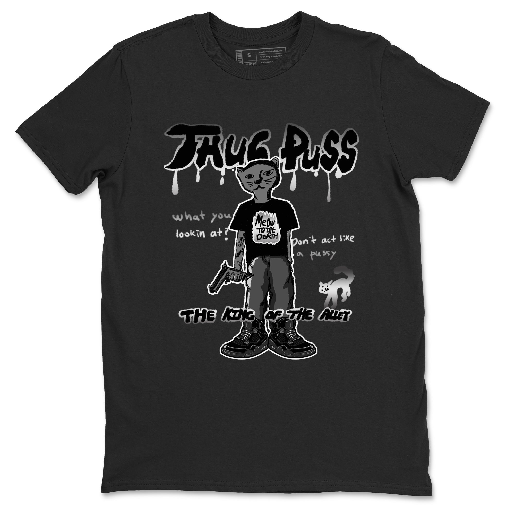 Thug Puss snkmatch Tees - Air Jordan 4 Black Cat