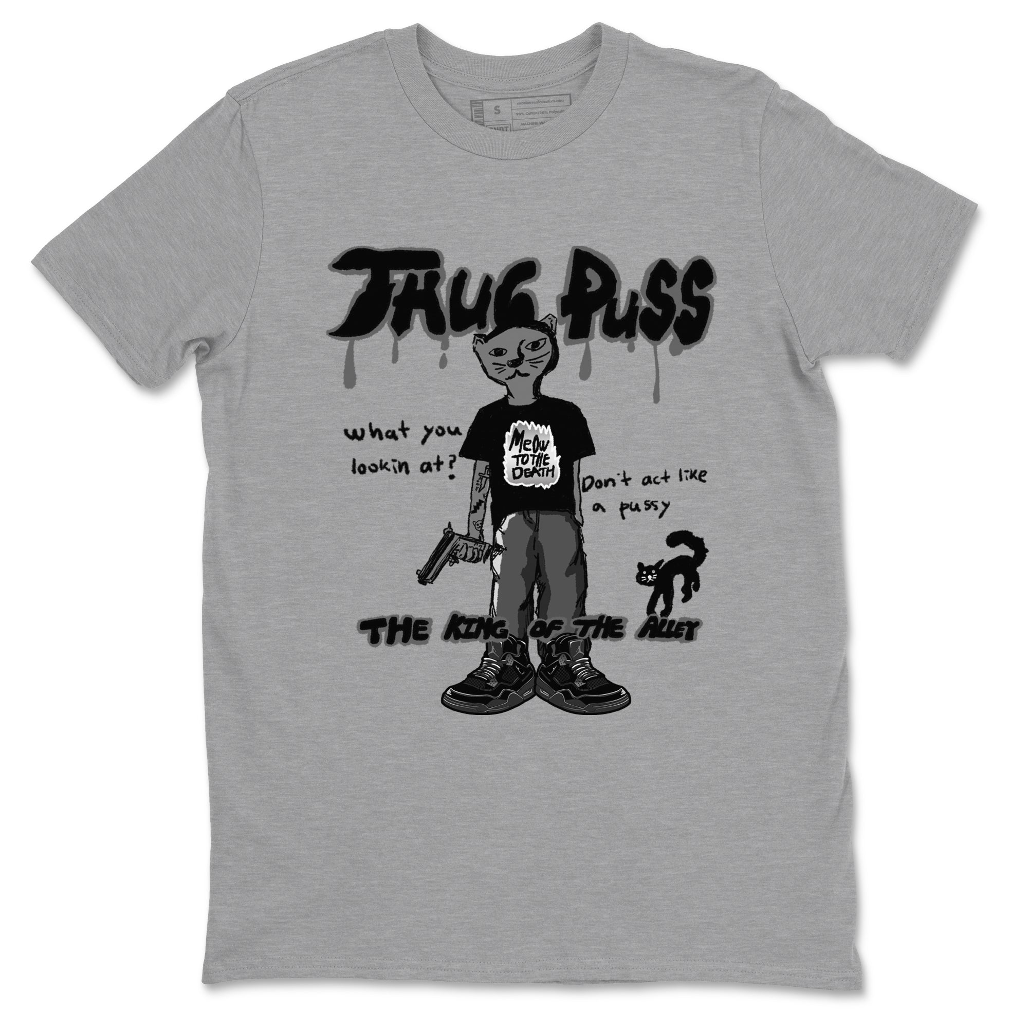 Thug Puss snkmatch Tees - Air Jordan 4 Black Cat