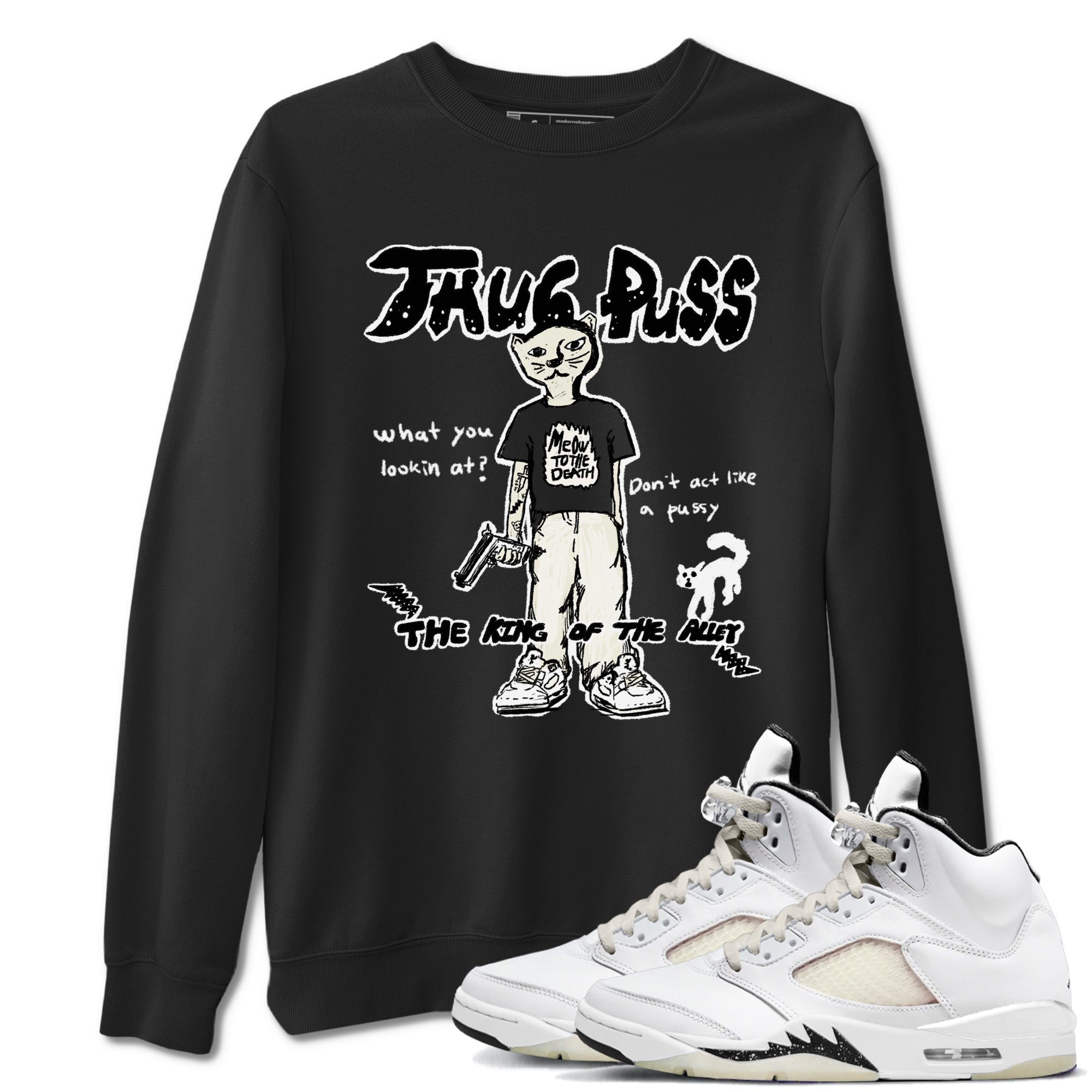 Thug Puss snkmatch Tees - Air Jordan 5 Sail